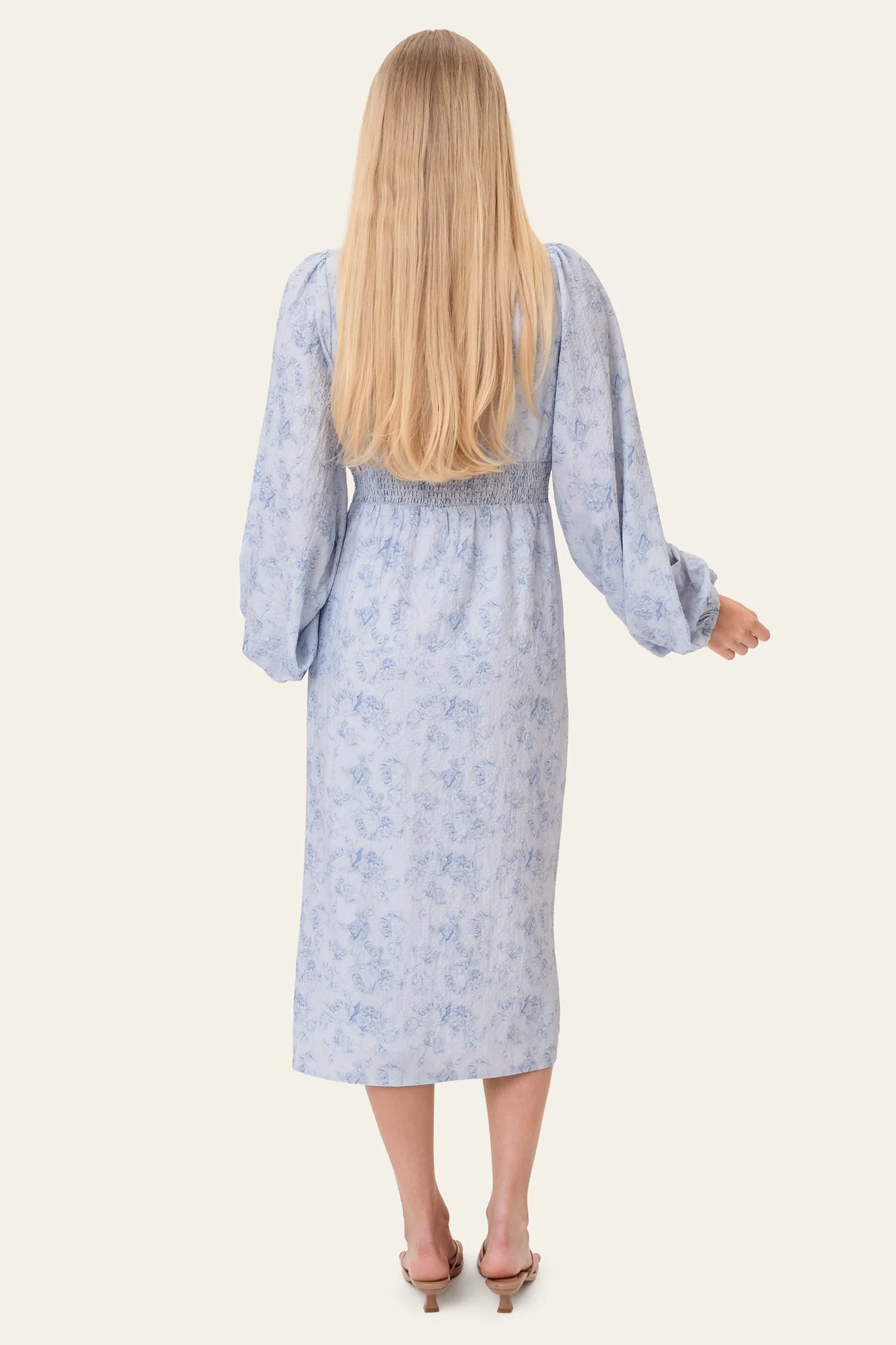 AdaIC Long Dress - Soft Blue Blossom - Image 6