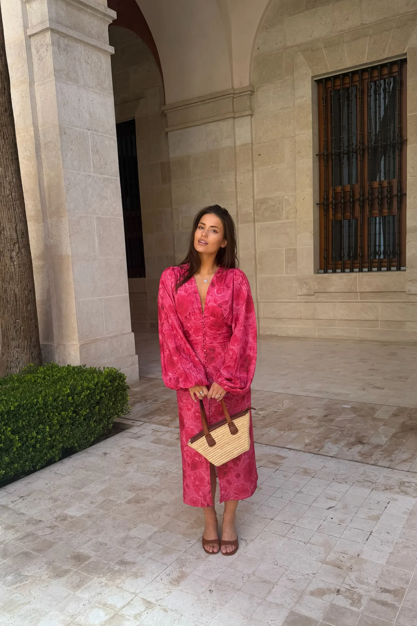 AdaIC Long Dress - Soft Rose Print - Image 2