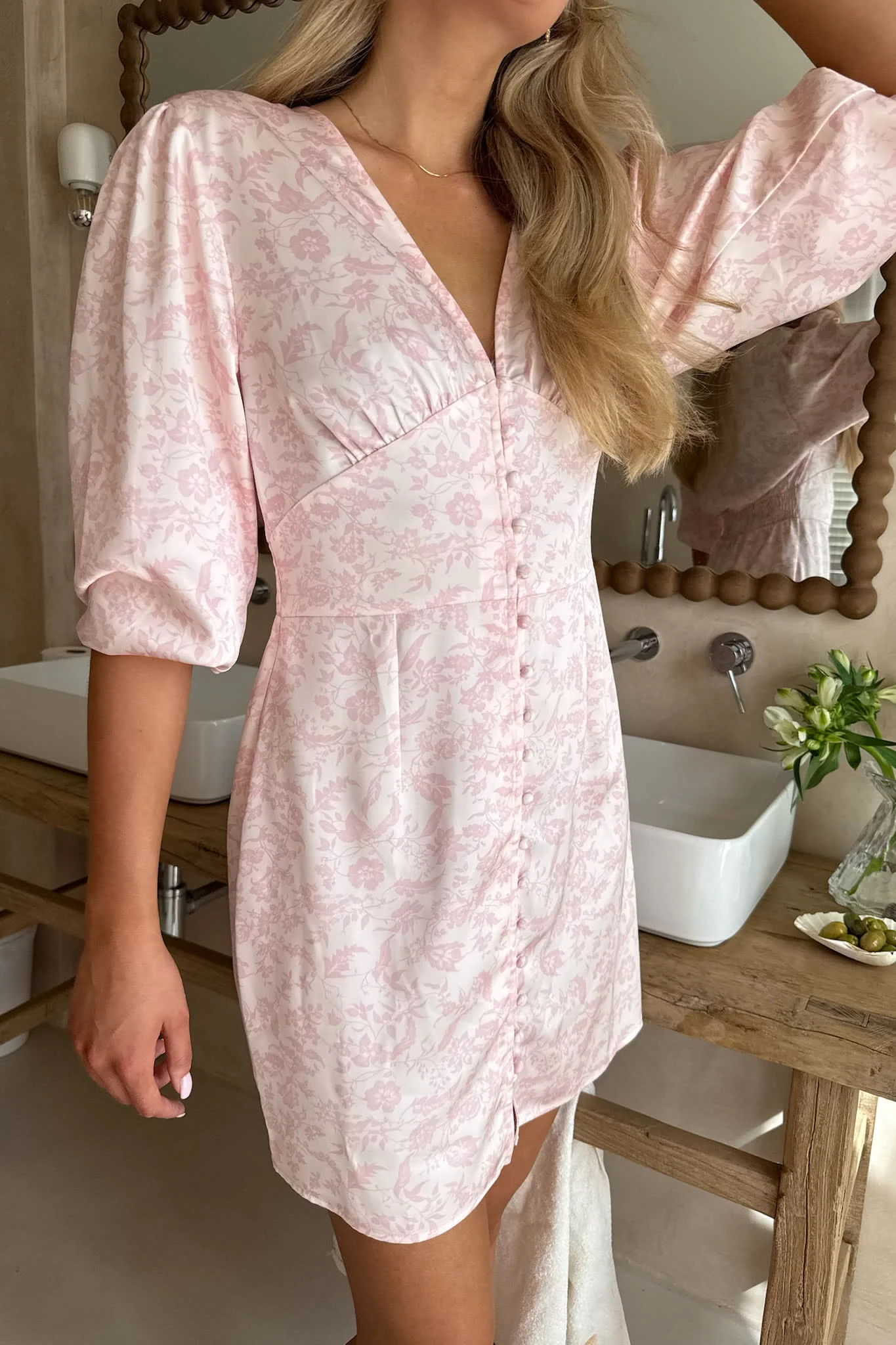 AddyIC Dress - Light Pink Floral - Image 5
