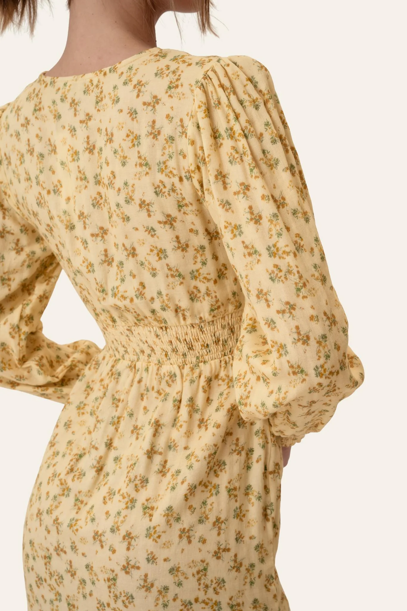 AddyIC Dress - Yellow Flower Print - Image 2