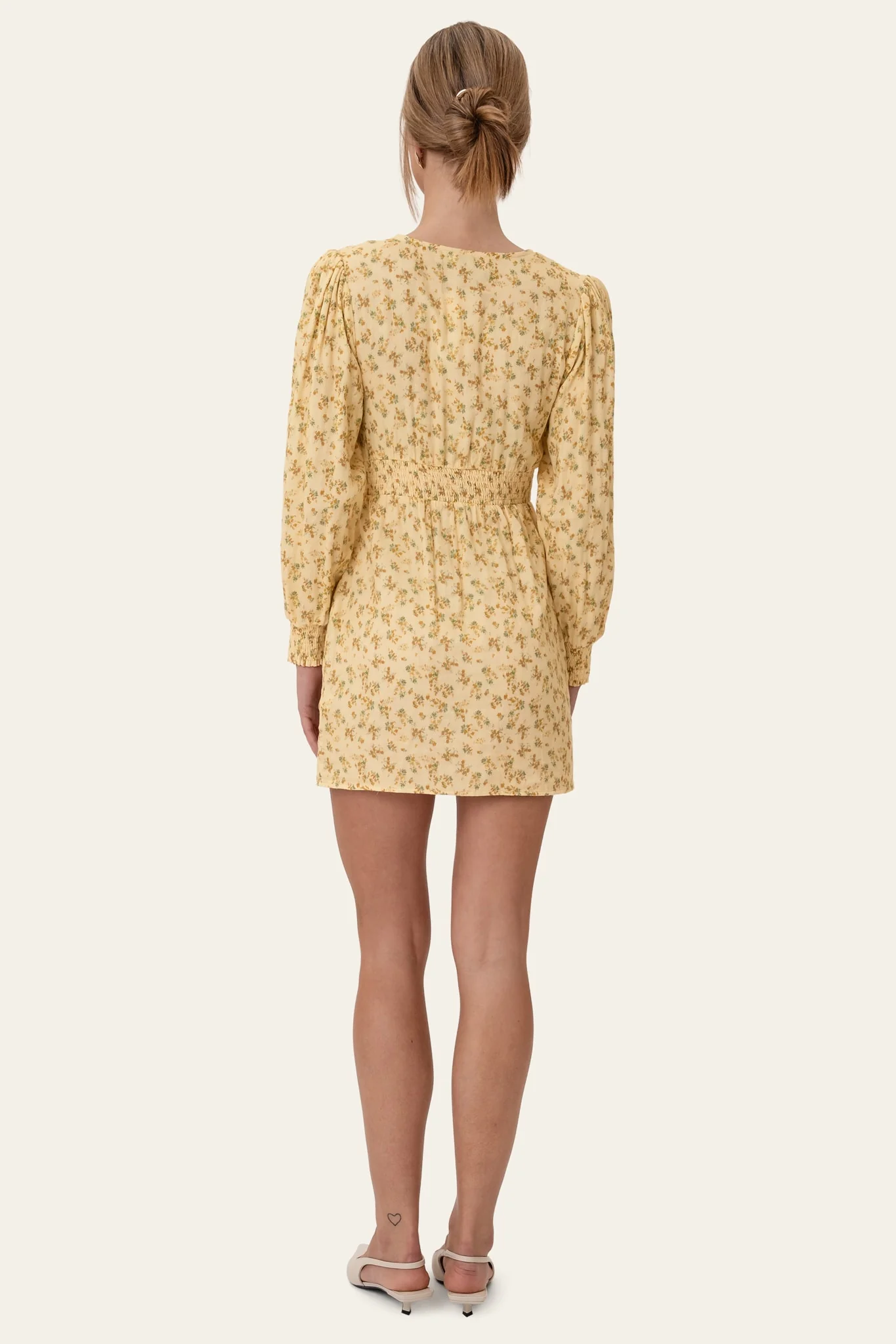 AddyIC Dress - Yellow Flower Print - Image 4
