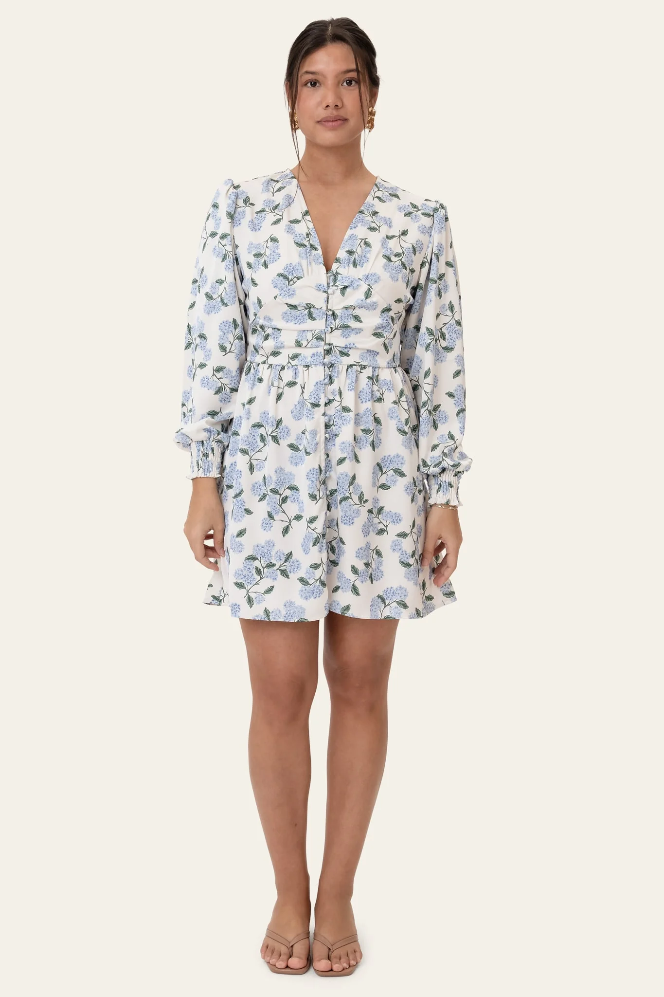 AdelIC Dress - Blue Hydrangea Print - Image 7