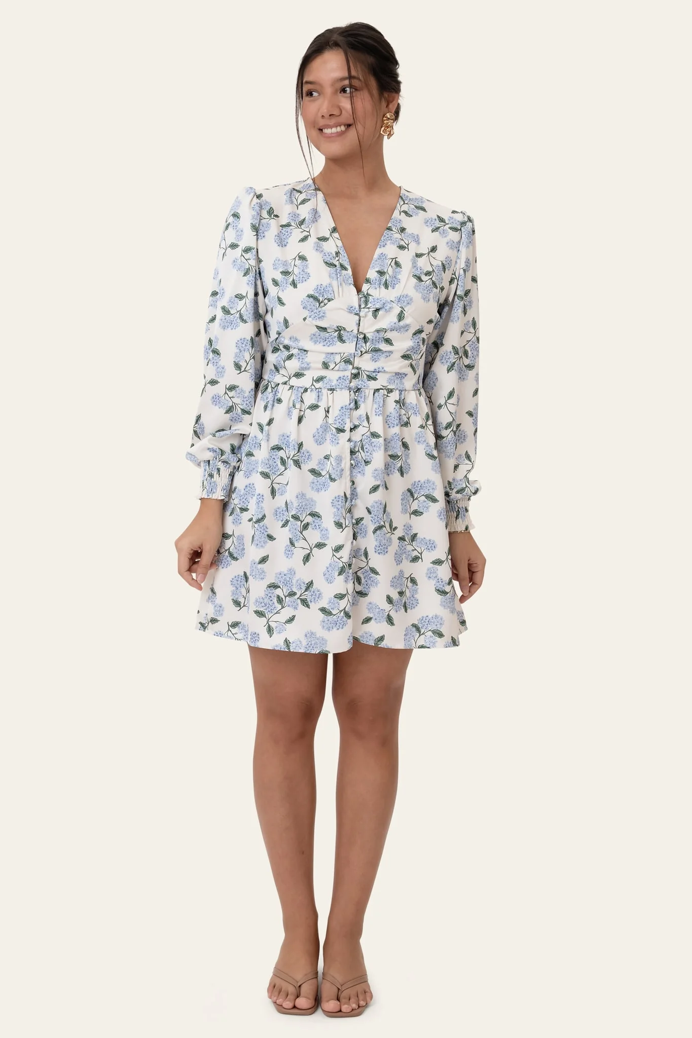 AdelIC Dress - Blue Hydrangea Print - Image 8