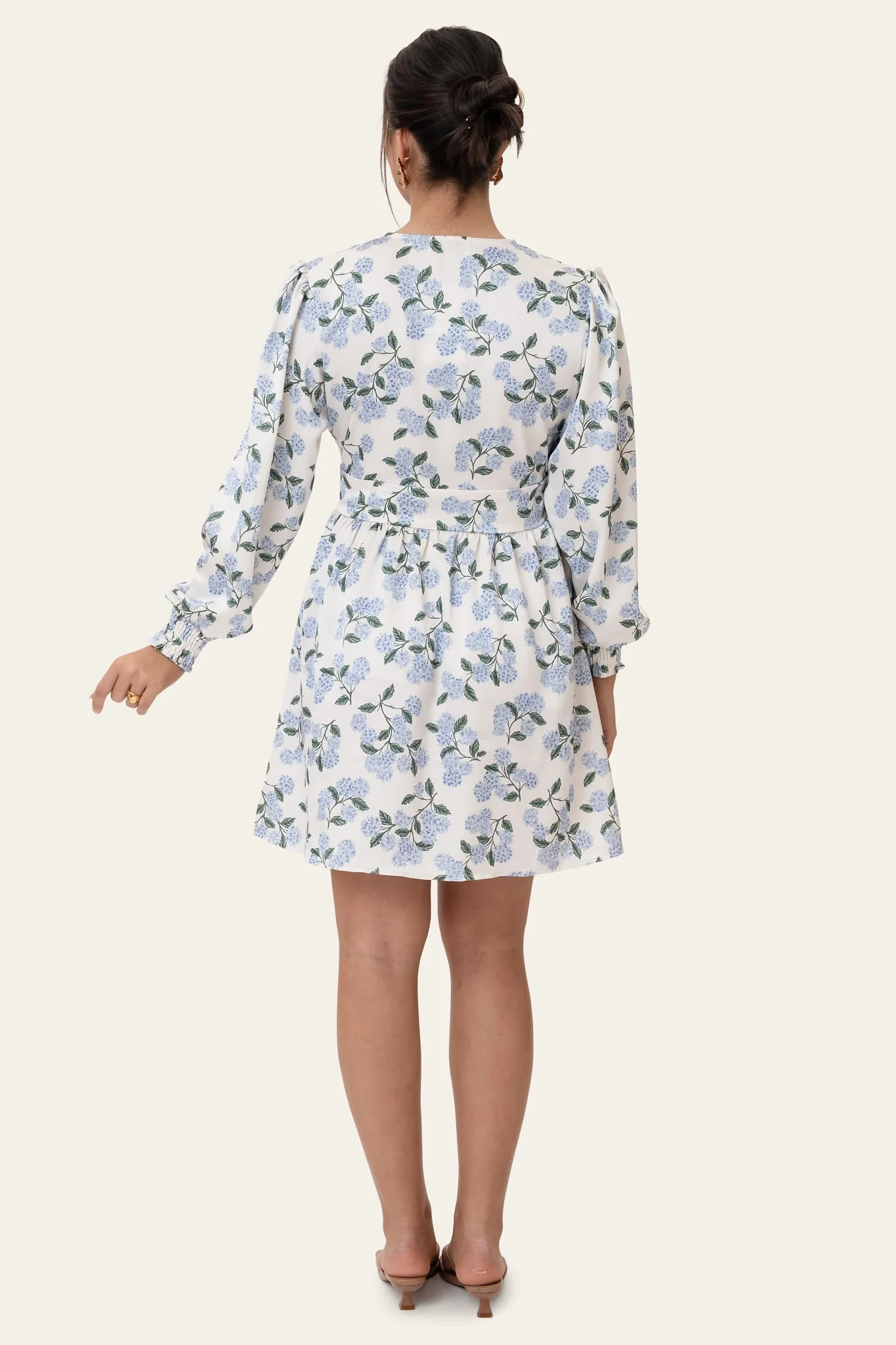 AdelIC Dress - Blue Hydrangea Print - Image 9