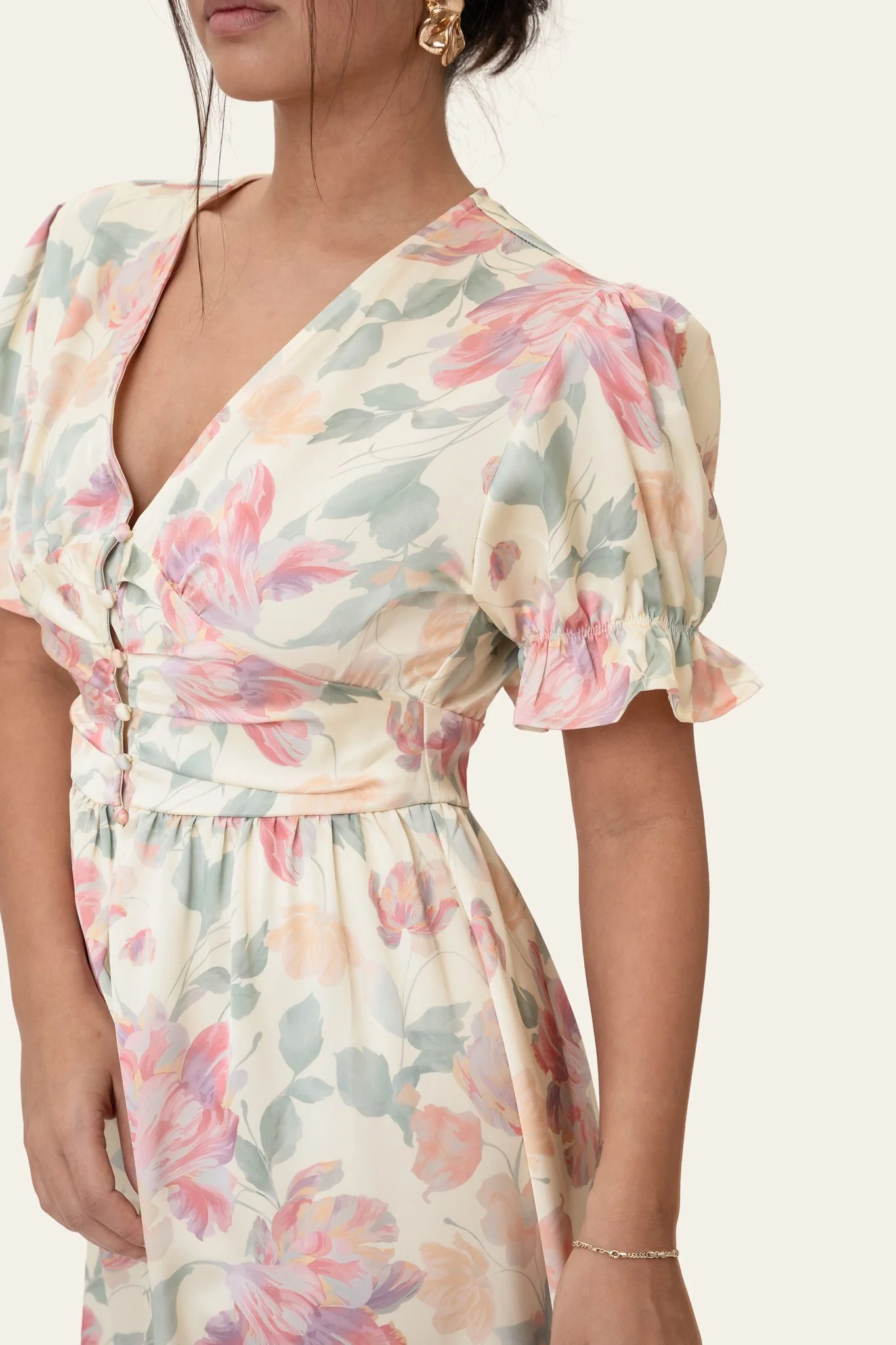 AdelIC Long SS Dress - Pastel Garden - Image 2