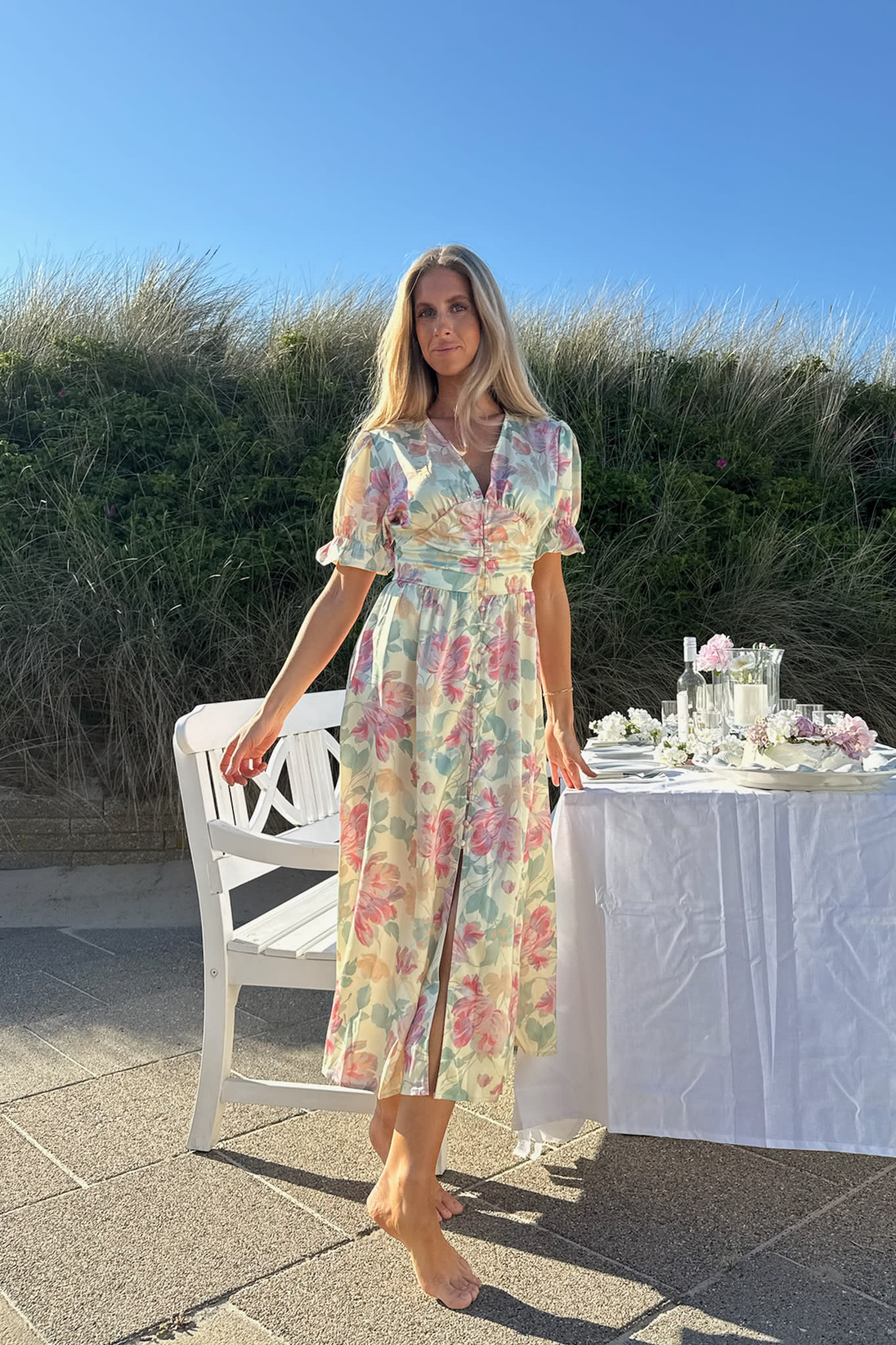 AdelIC Long SS Dress - Pastel Garden - Image 5