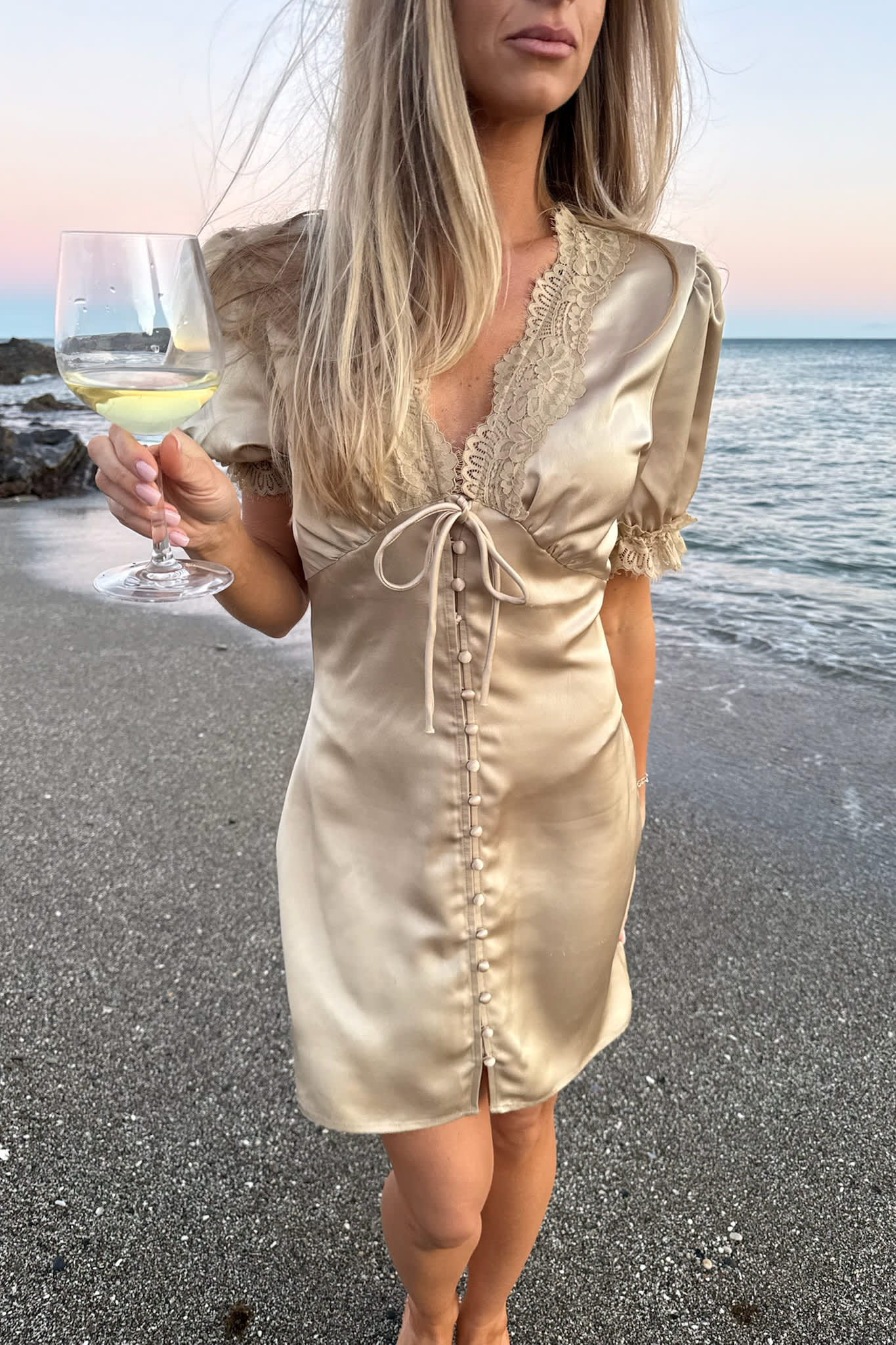 AgneteIC Dress - Light Brown - Image 6