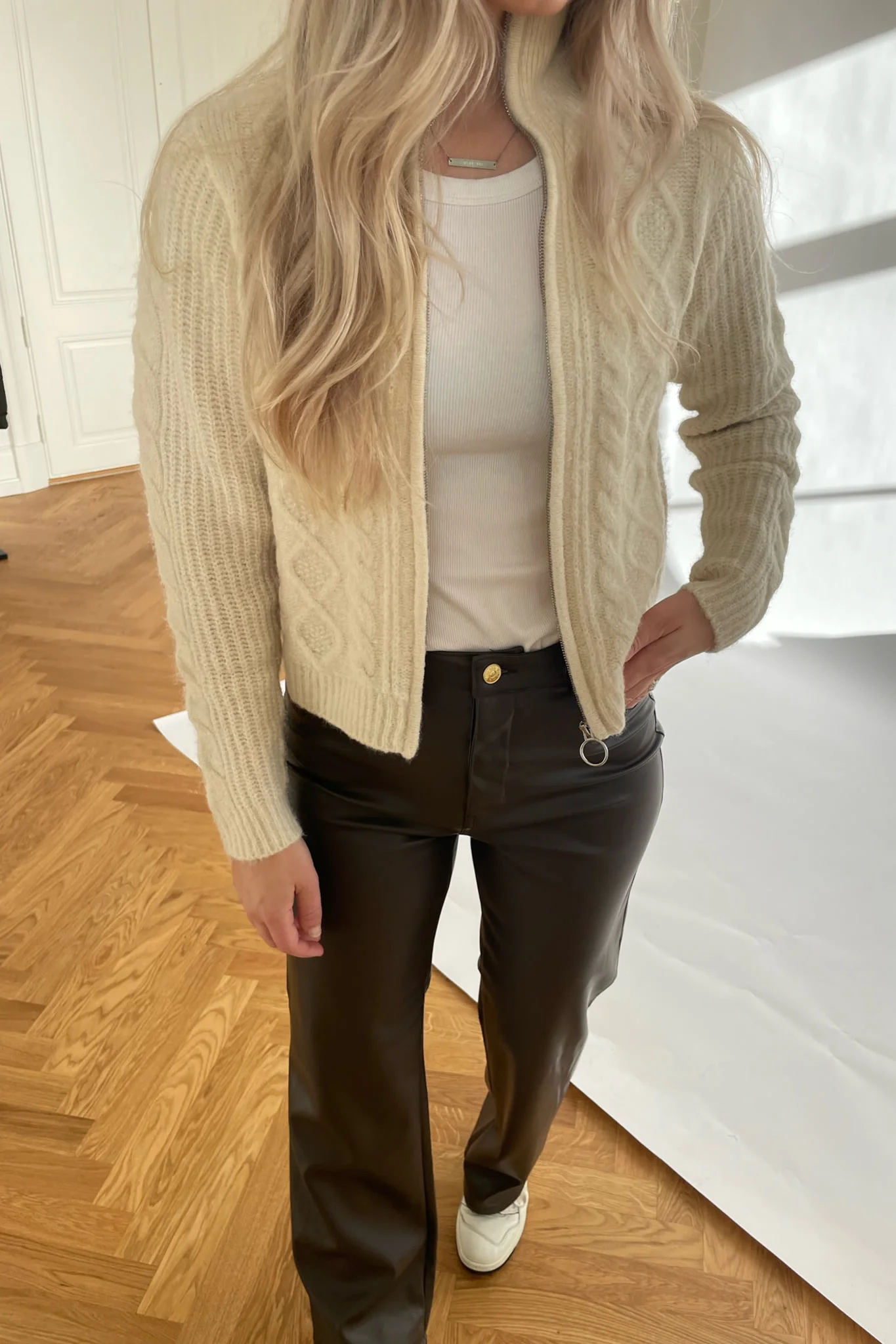 VMAlba LS Zip Cardigan - Birch - Image 3