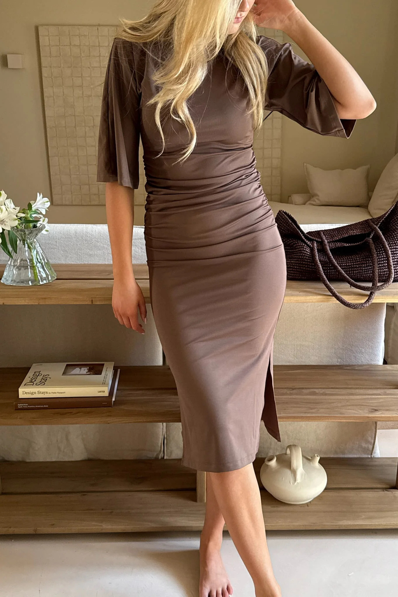 AlberteIC Dress - Dark Brown - Image 2