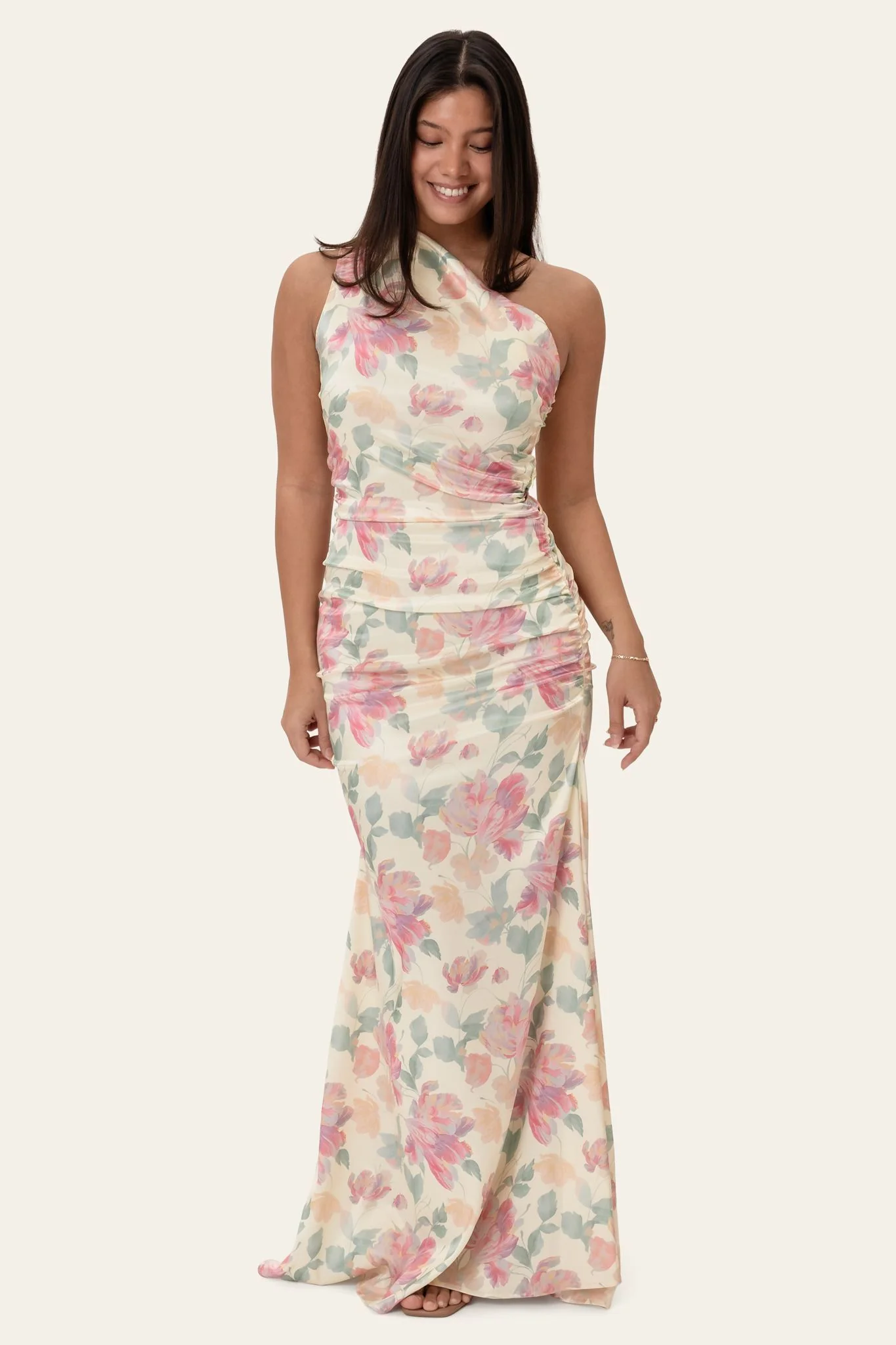 AndreaIC Satin Dress - Pastel Garden - Image 3