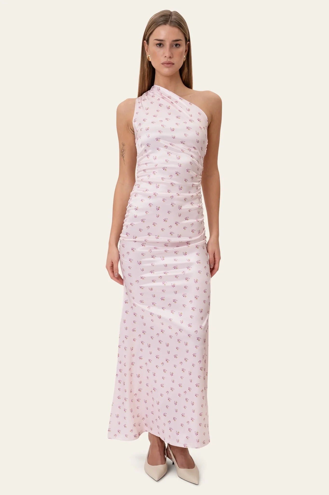 AndreaIC Satin Dress - Pink - Image 5