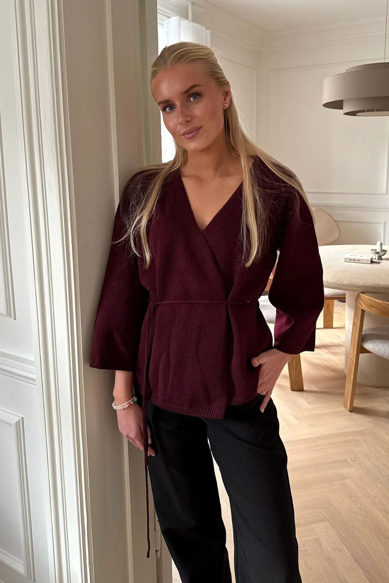AnneIC Cardigan - Bordeaux - Image 2