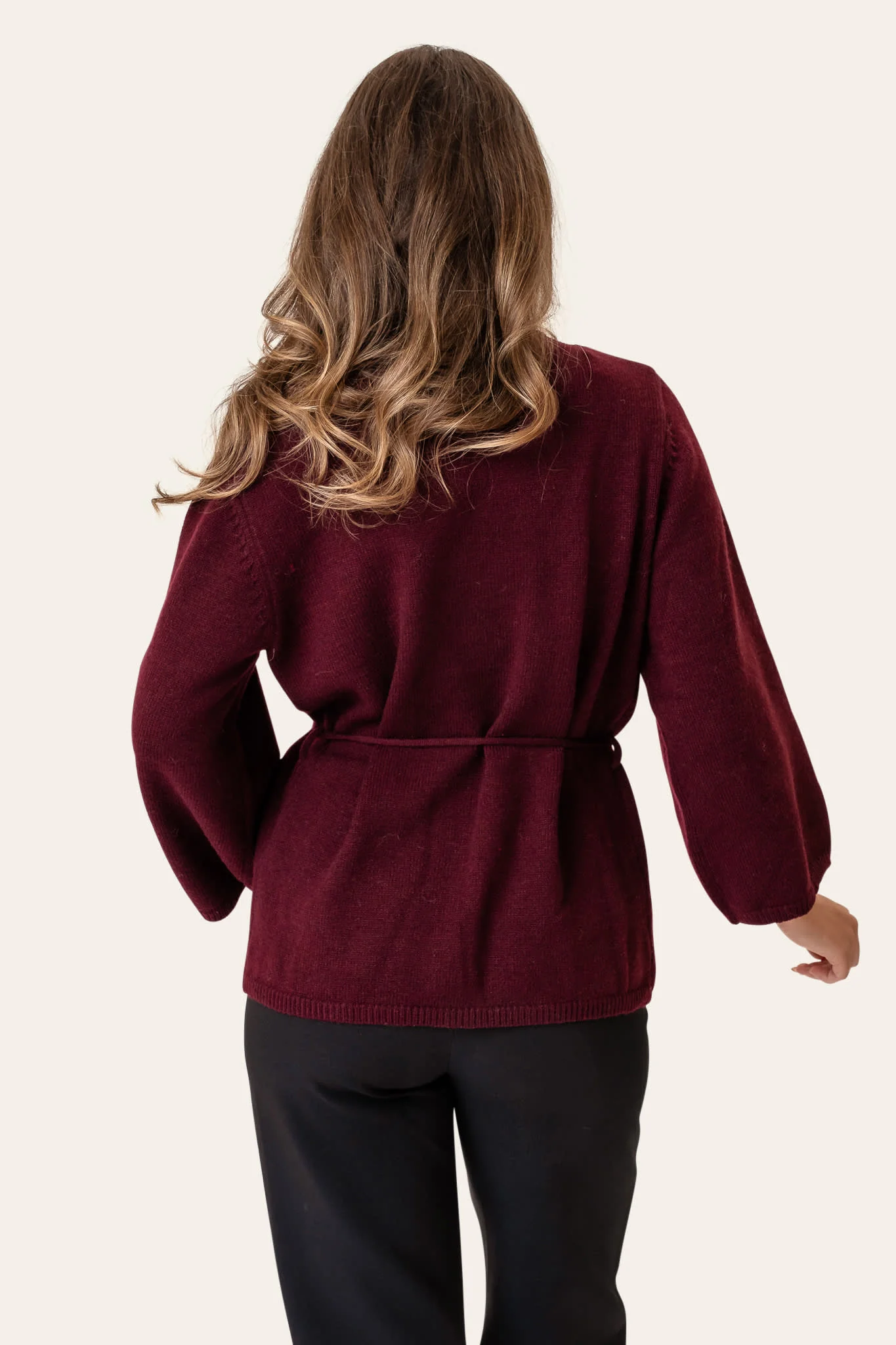 AnneIC Cardigan - Bordeaux - Image 4