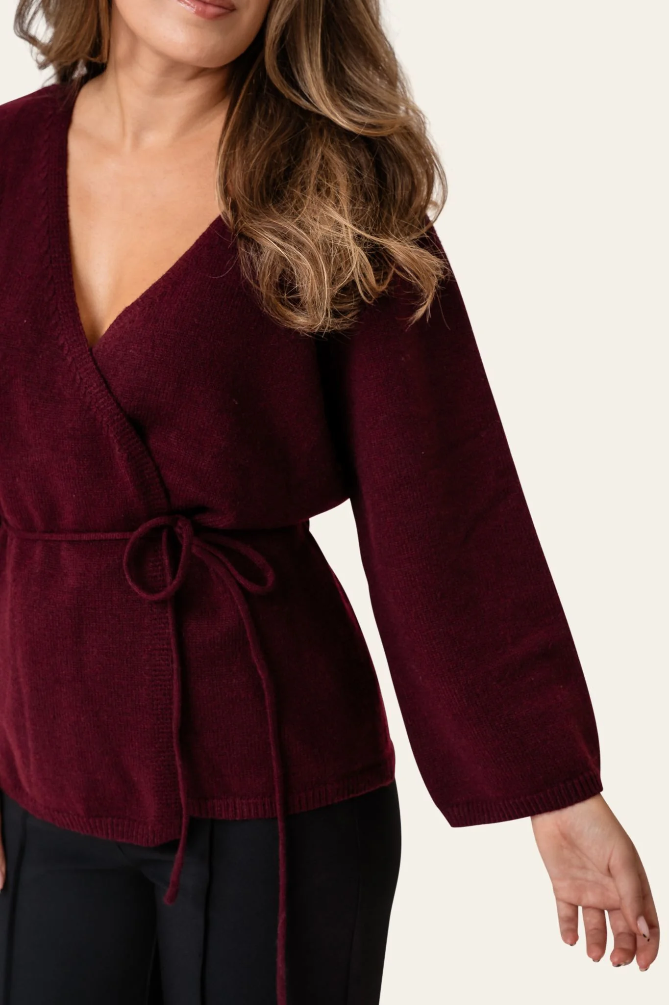 AnneIC Cardigan - Bordeaux - Image 5