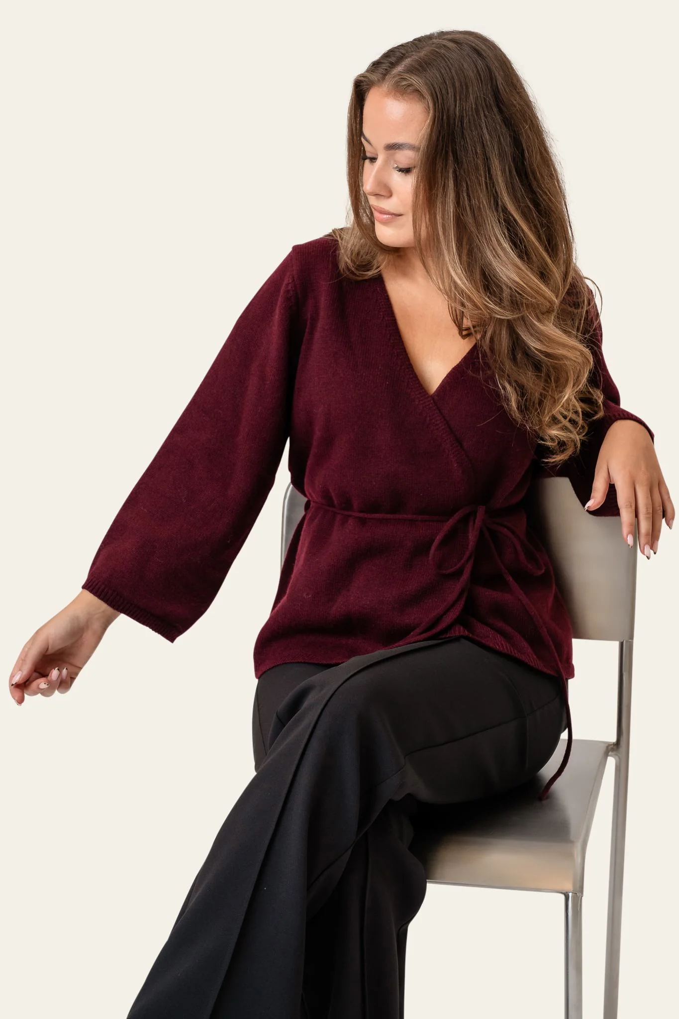 AnneIC Cardigan - Bordeaux - Image 6