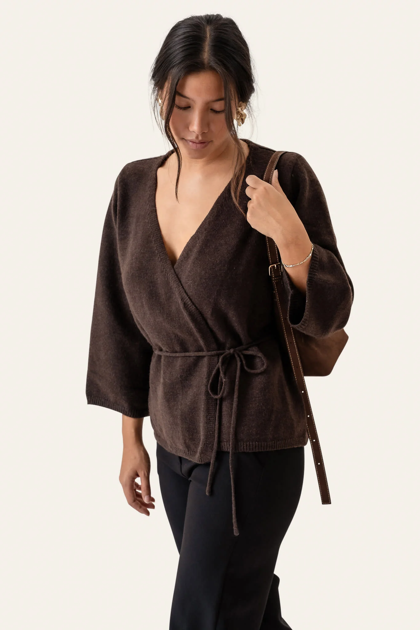 AnneIC Cardigan - Dark Brown - Image 5