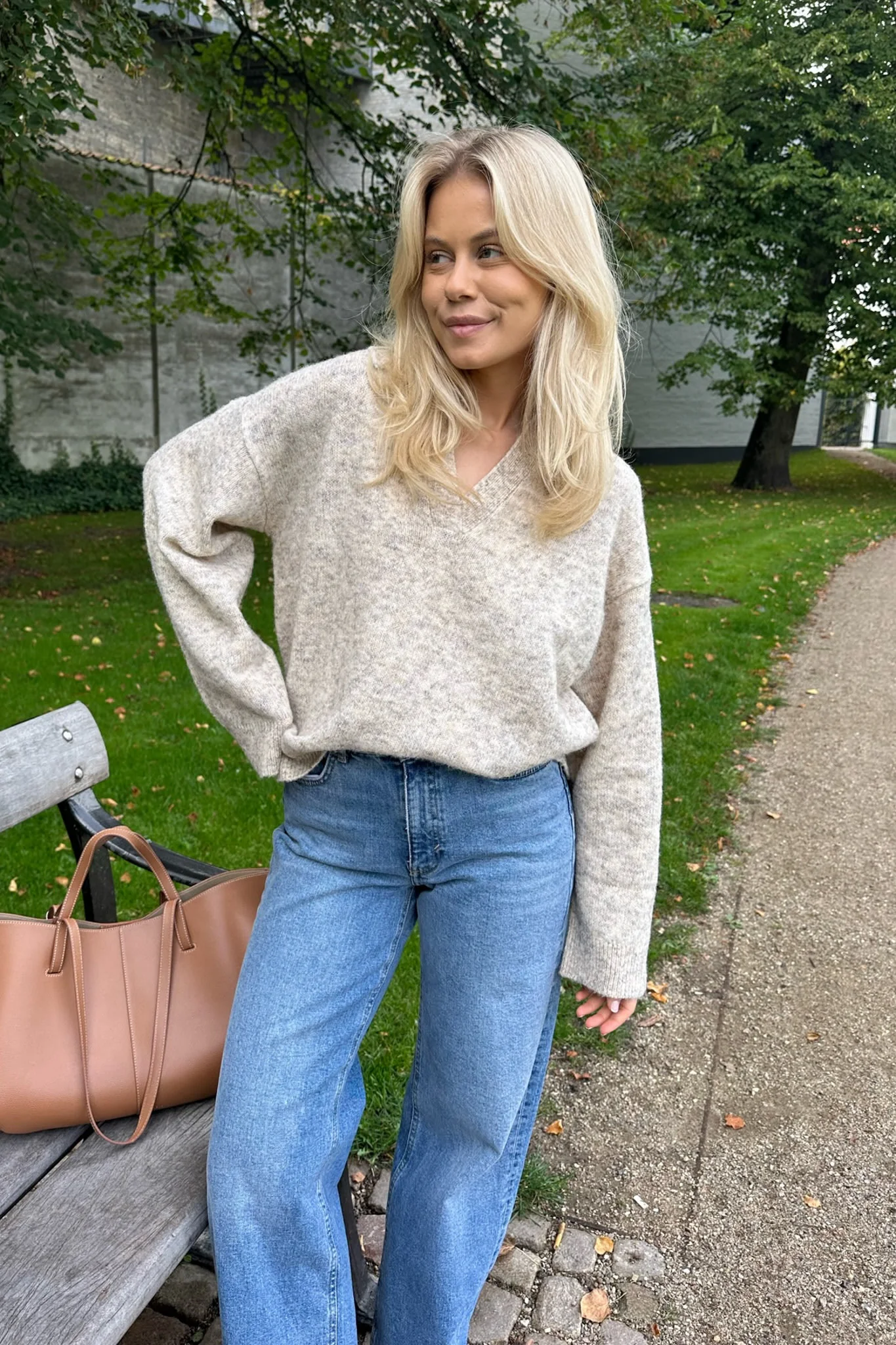 JXAriella Polo Neck Knit - Cloud Dancer - Image 2