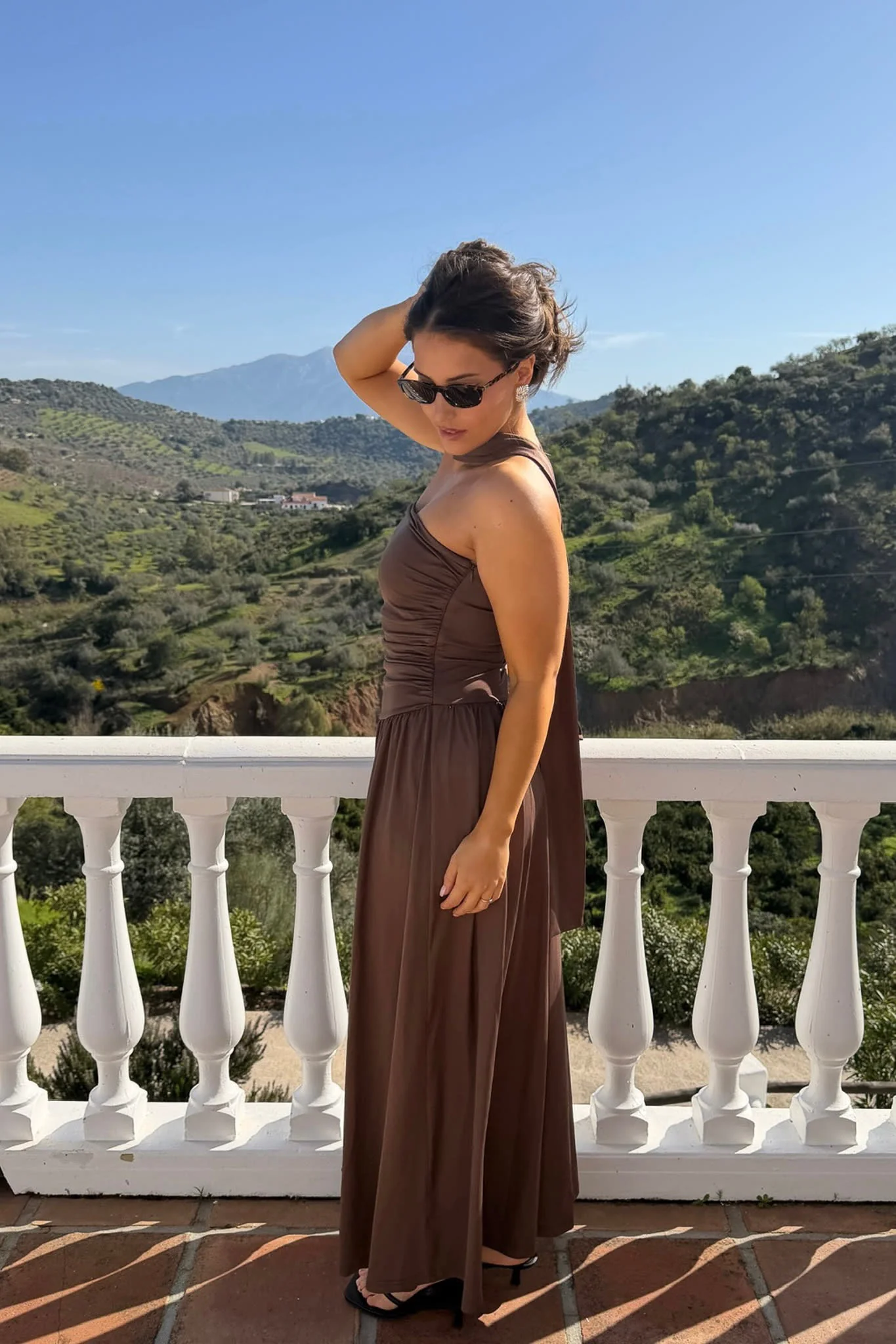 AstridIC Long Dress - Dark Brown - Image 10