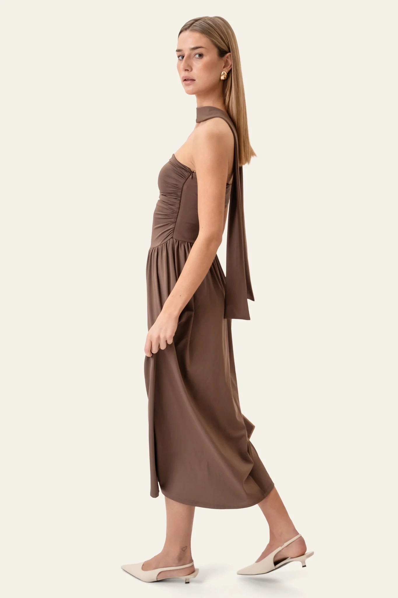 AstridIC Long Dress - Dark Brown - Image 6