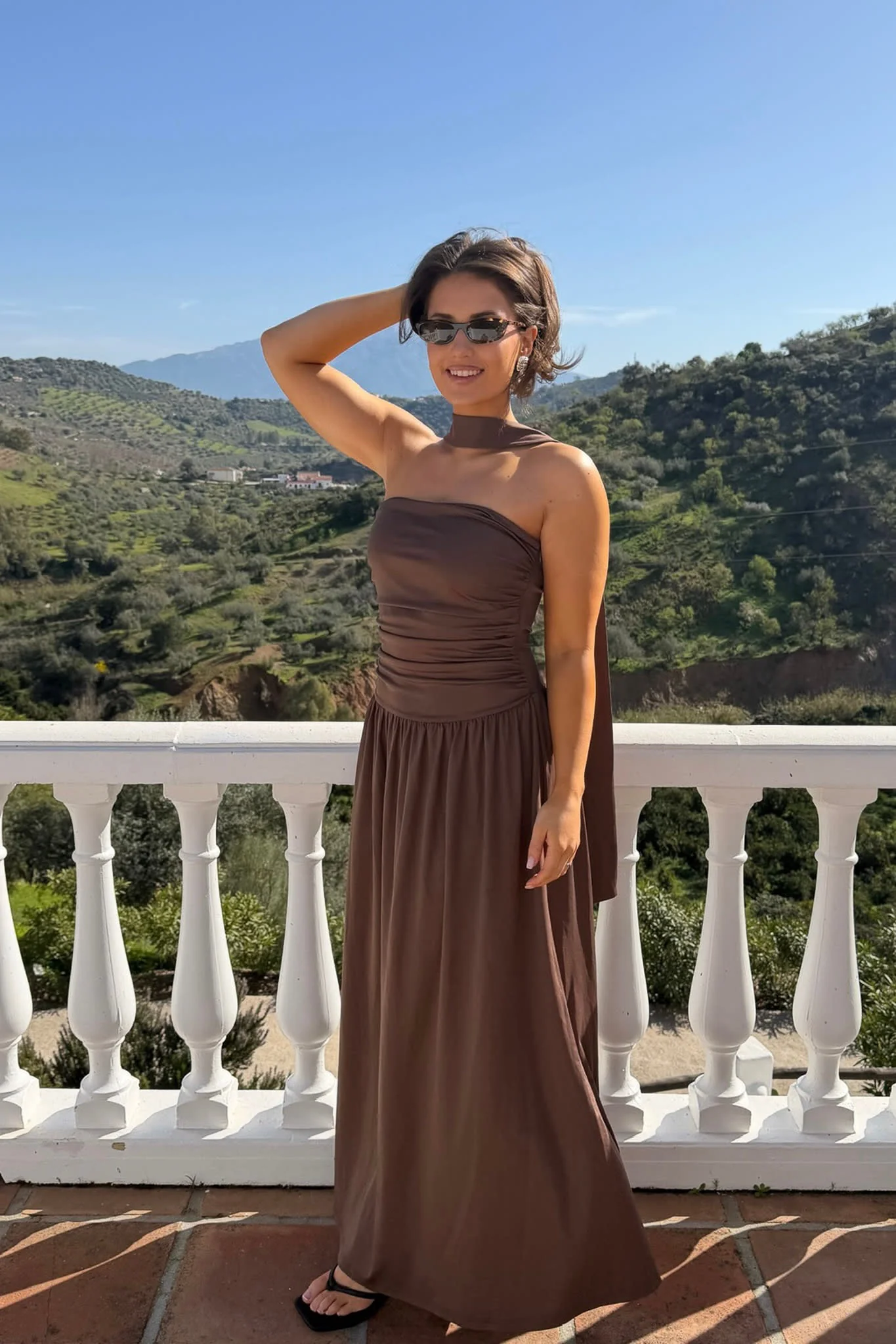 AstridIC Long Dress - Dark Brown - Image 9