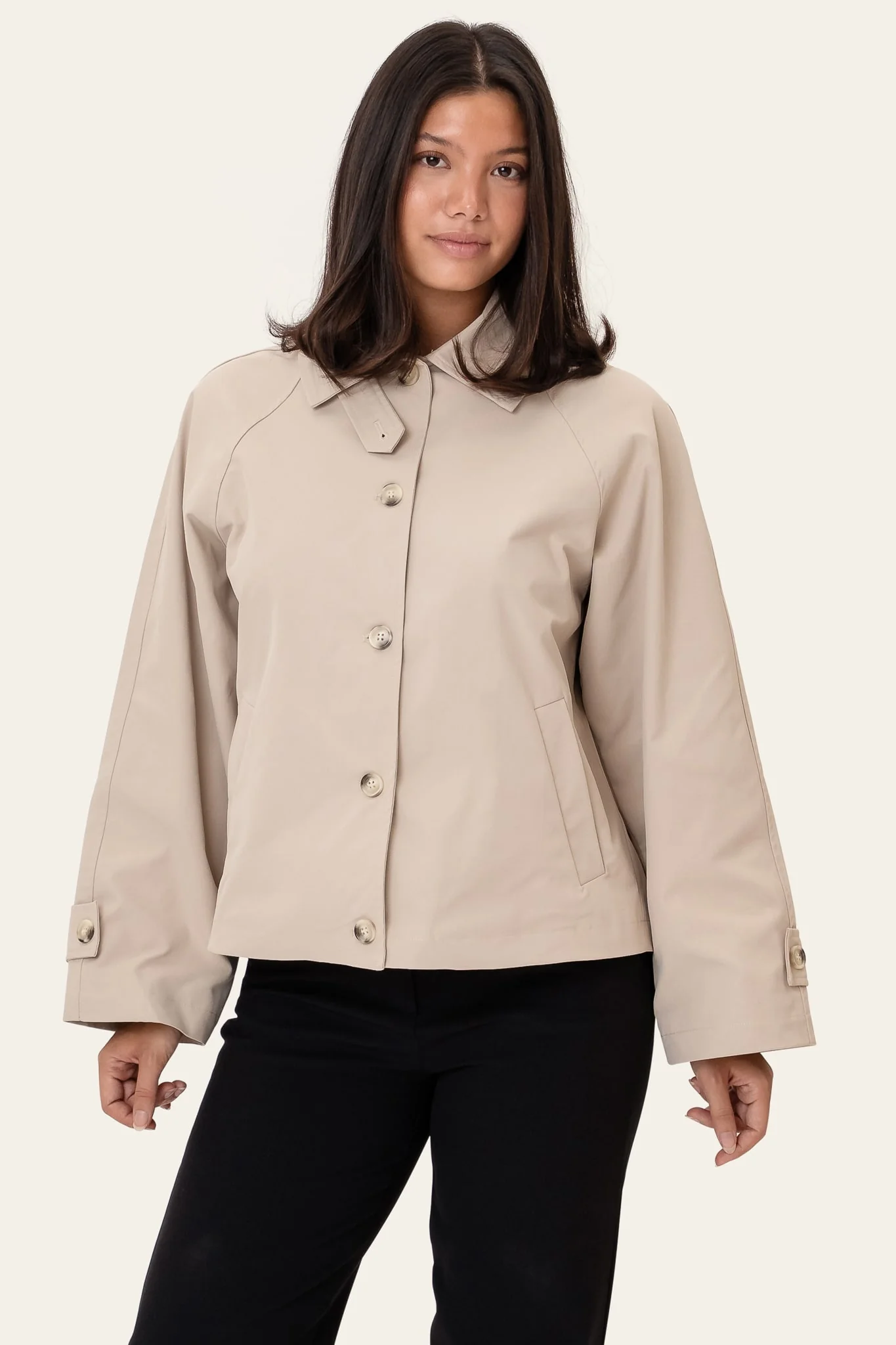 AvaIC Short Trenchcoat - Beige - Image 4