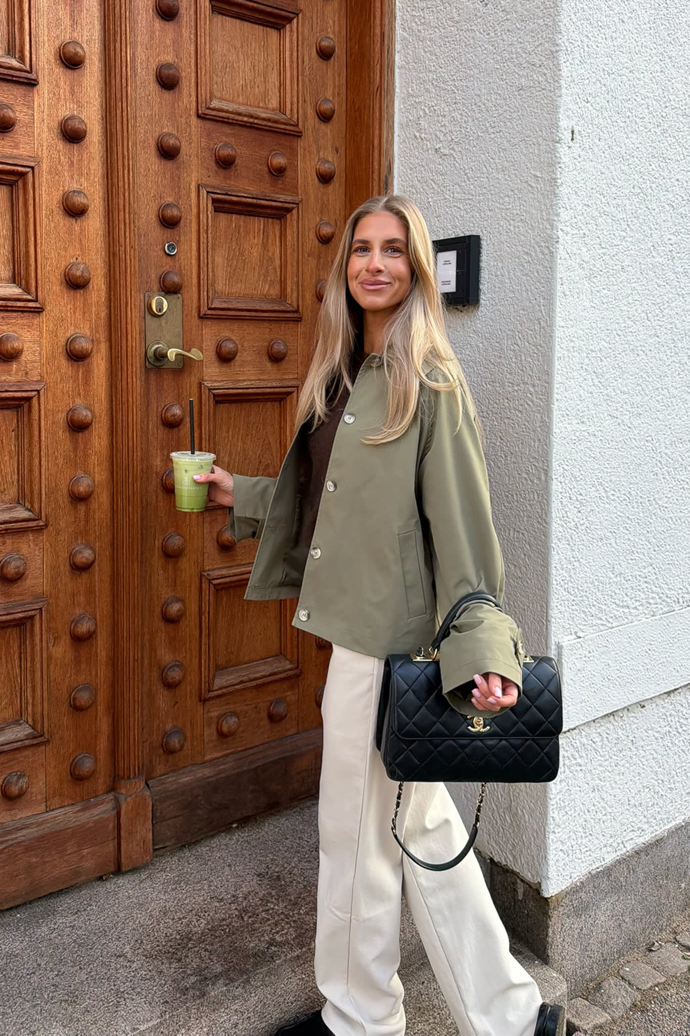AvaIC Short Trenchcoat - Dark Khaki - Image 2