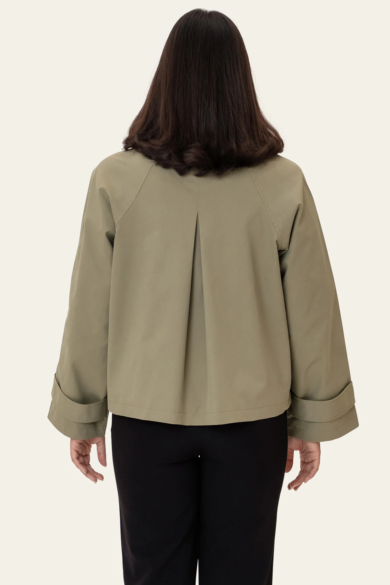 AvaIC Short Trenchcoat - Dark Khaki - Image 3