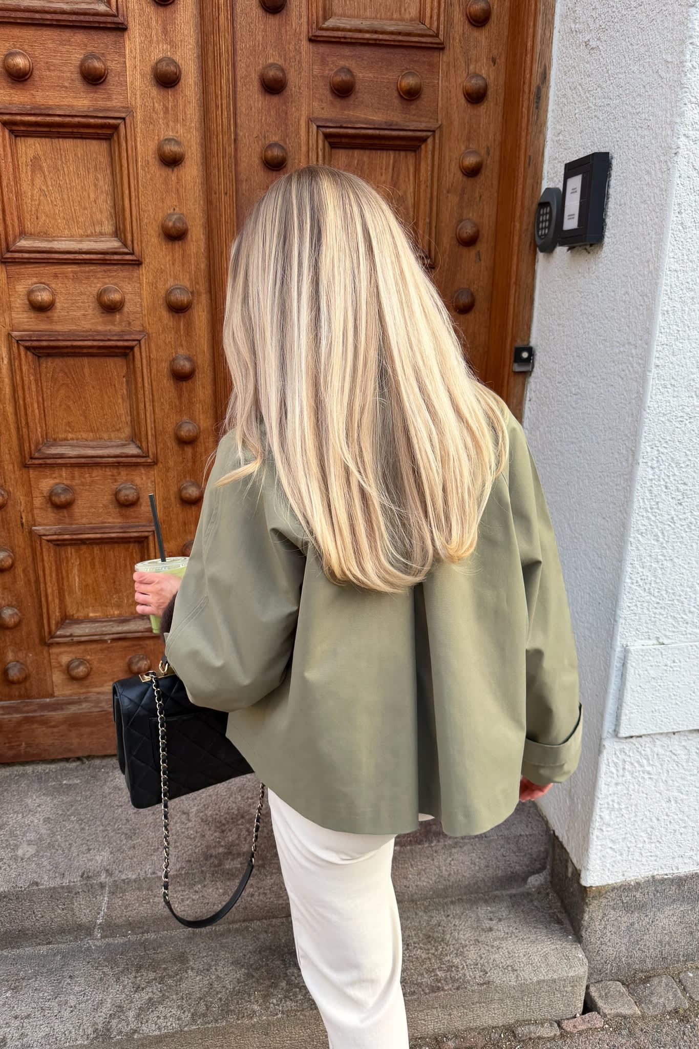 AvaIC Short Trenchcoat - Dark Khaki - Image 5