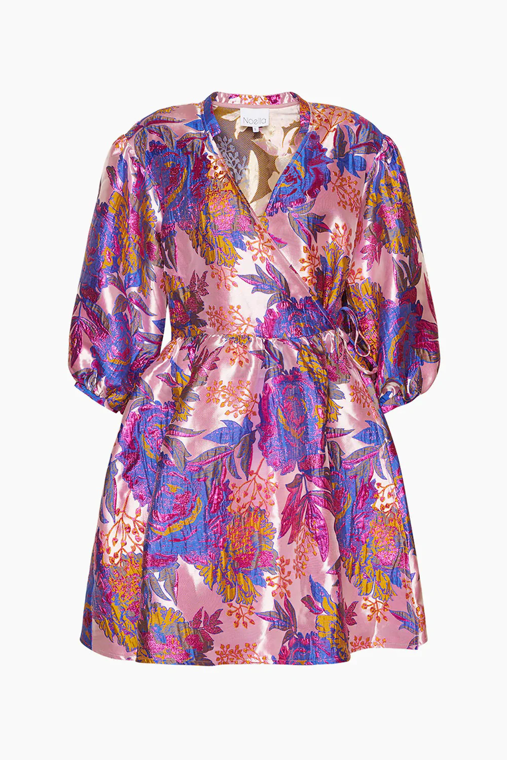 Noella Aya Wrap Dress - Fuchsia Mix - Image 4