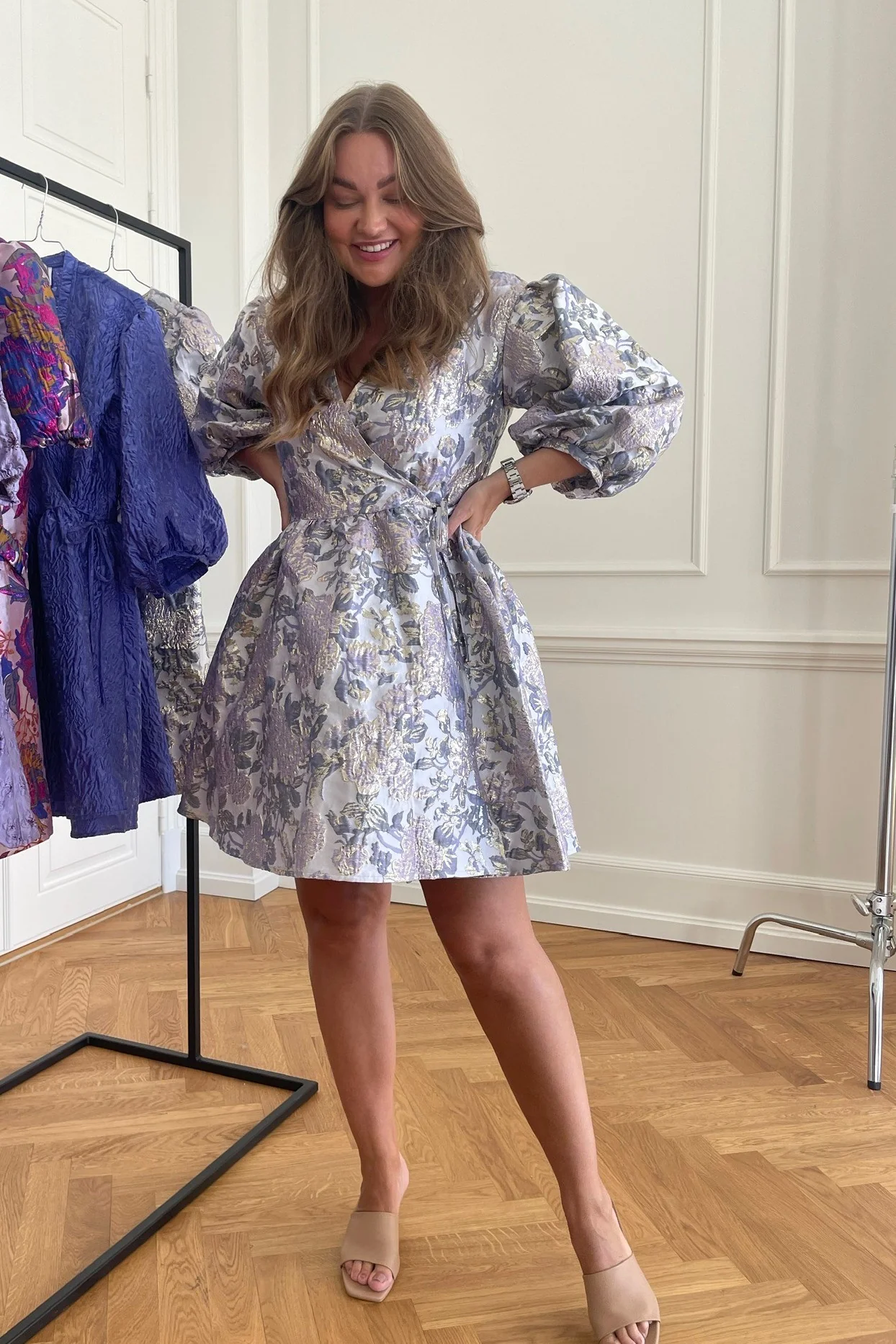 Noella Aya Wrap Dress - Lilac Mix - Image 2