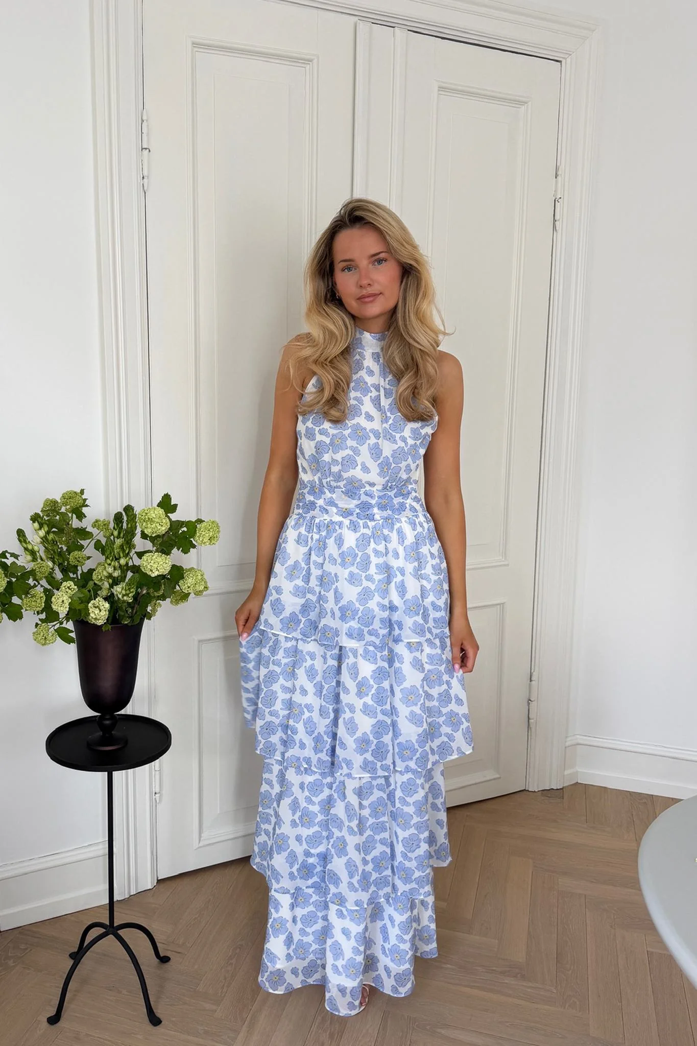 BelleIC Long Dress - Blue Dazzling Flower - Image 2
