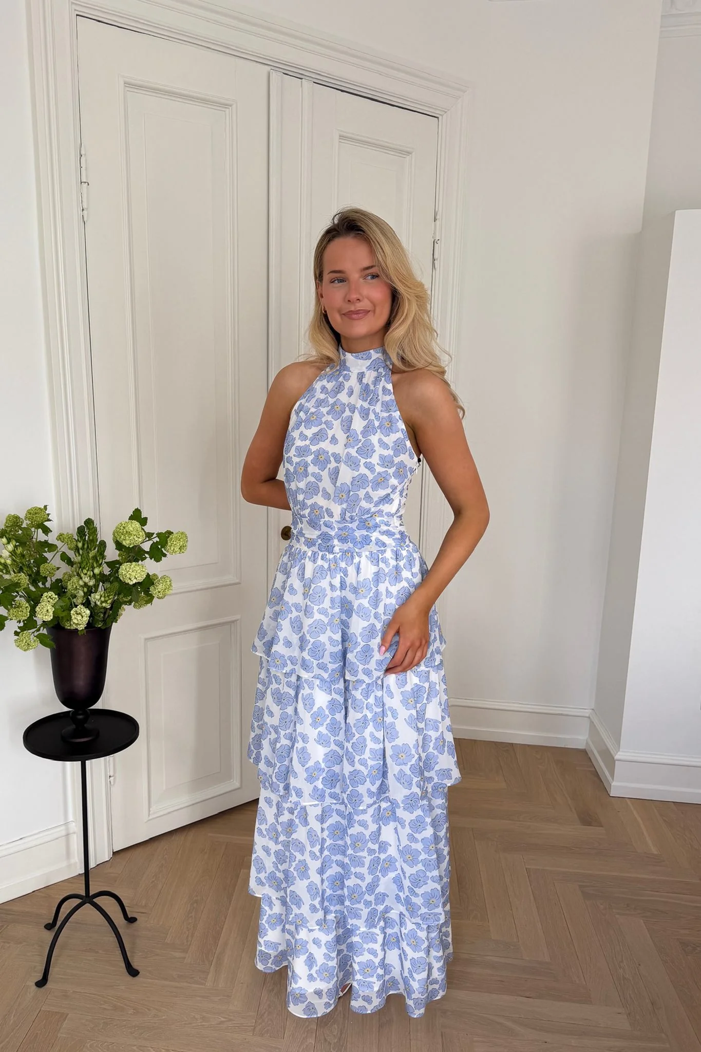 BelleIC Long Dress - Blue Dazzling Flower - Image 7