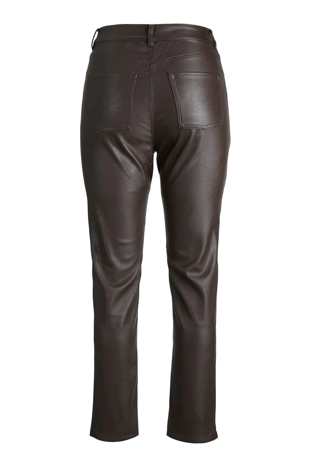 JXBerlin Slim HW Faux Leather Pants - Mulch Matte - Image 2