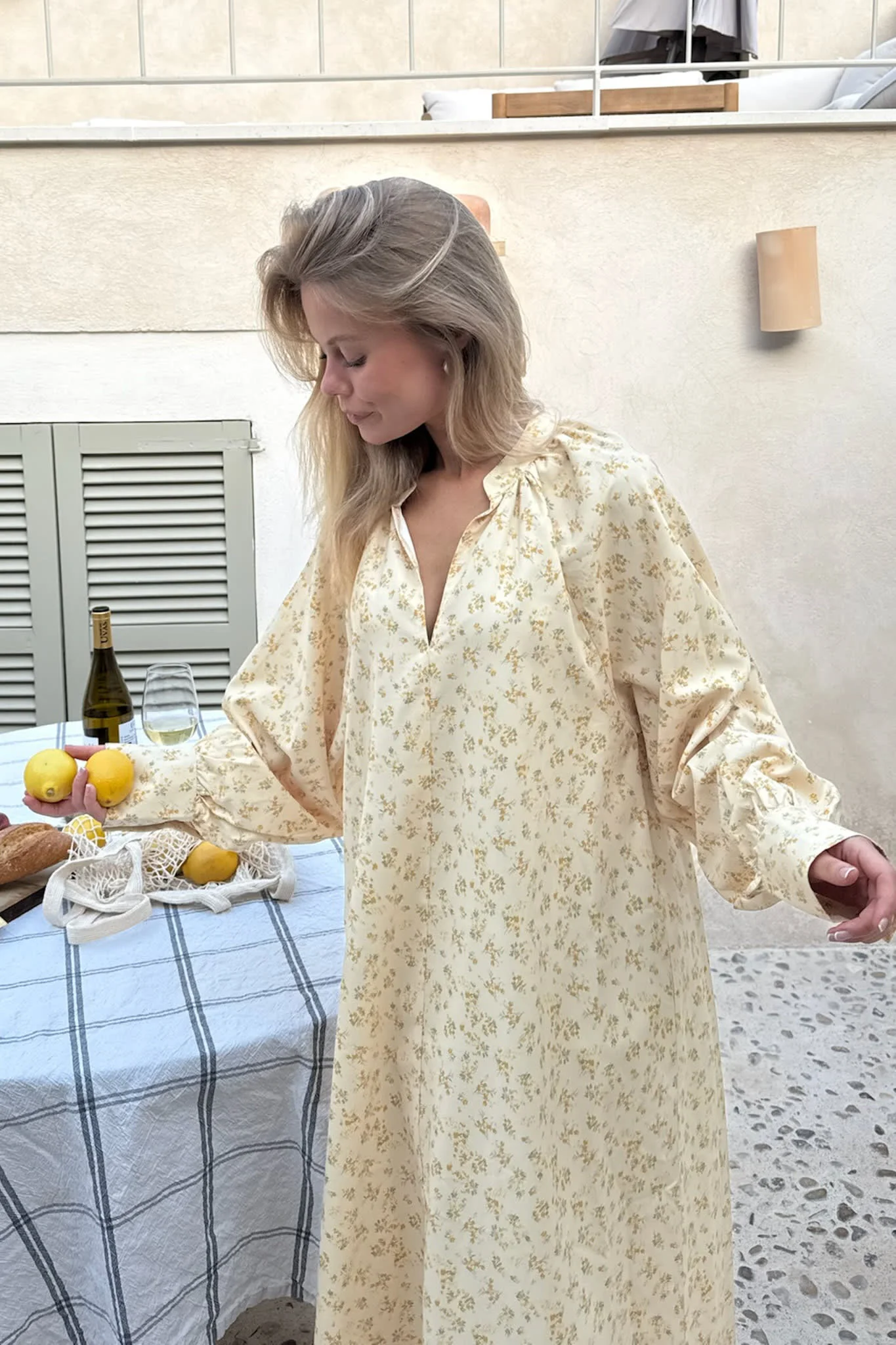 BettyIC Long Dress - Yellow Flower Print - Image 4