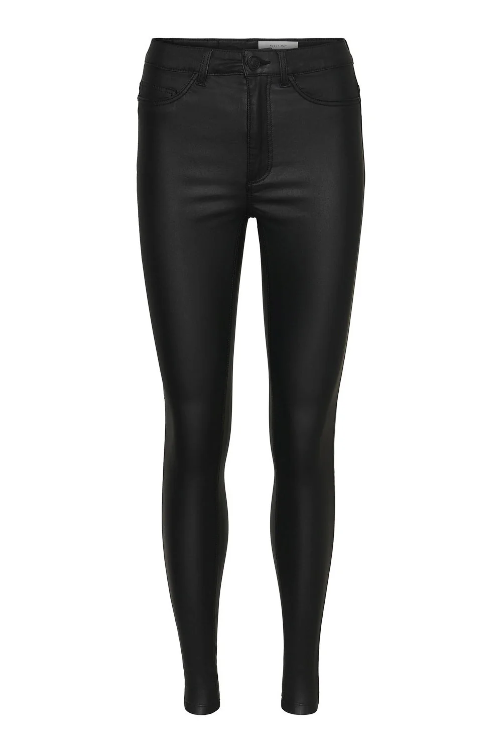 NMCallie Shape HW Skinny Coated Pants - Black - Image 7