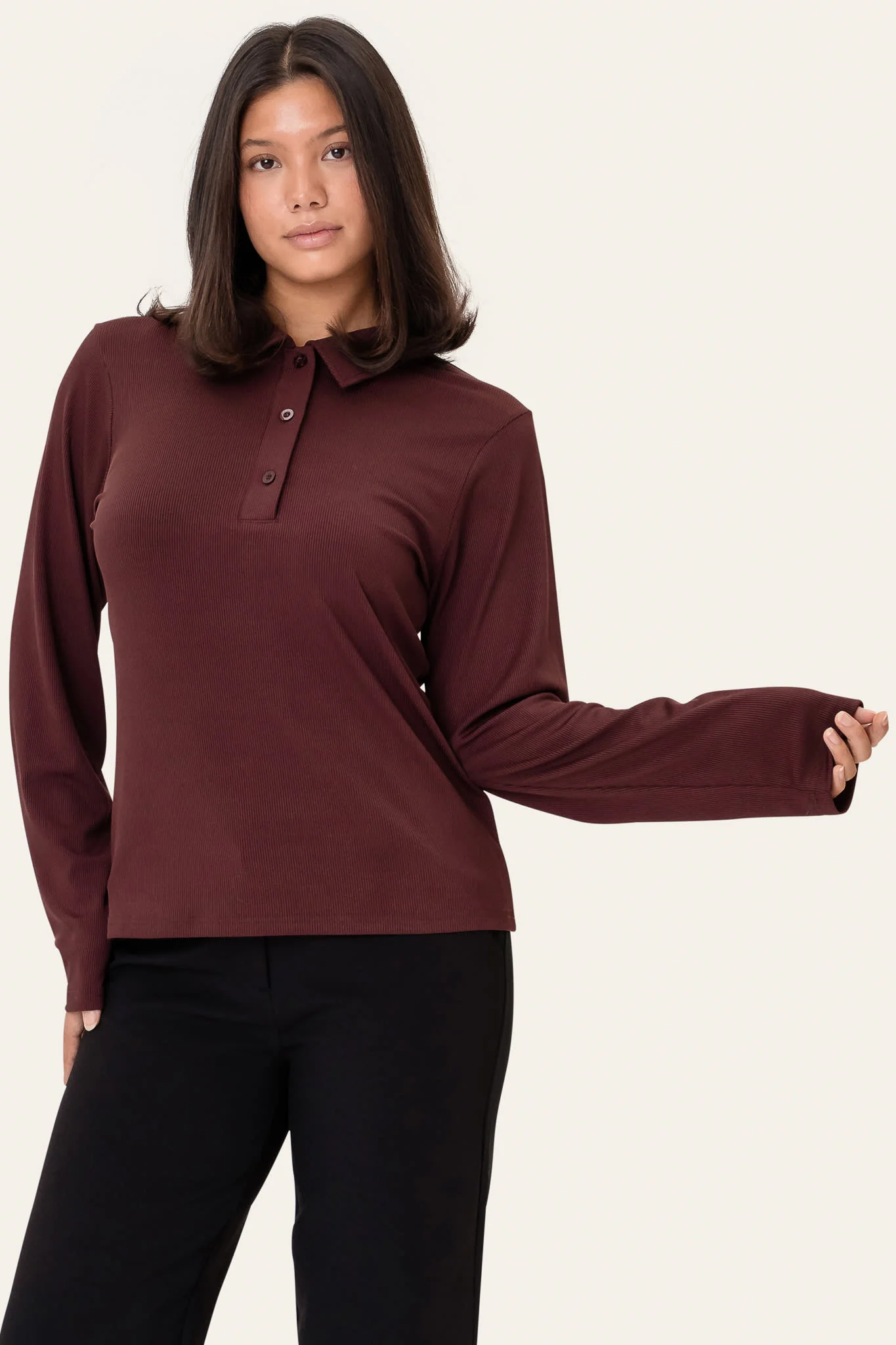 CarlyIC Polo - Bordeaux - Image 4