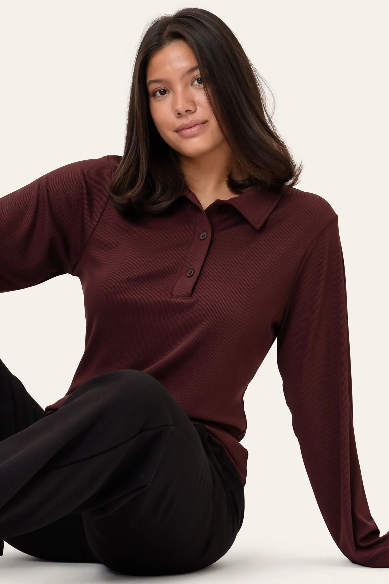 CarlyIC Polo - Bordeaux - Image 5