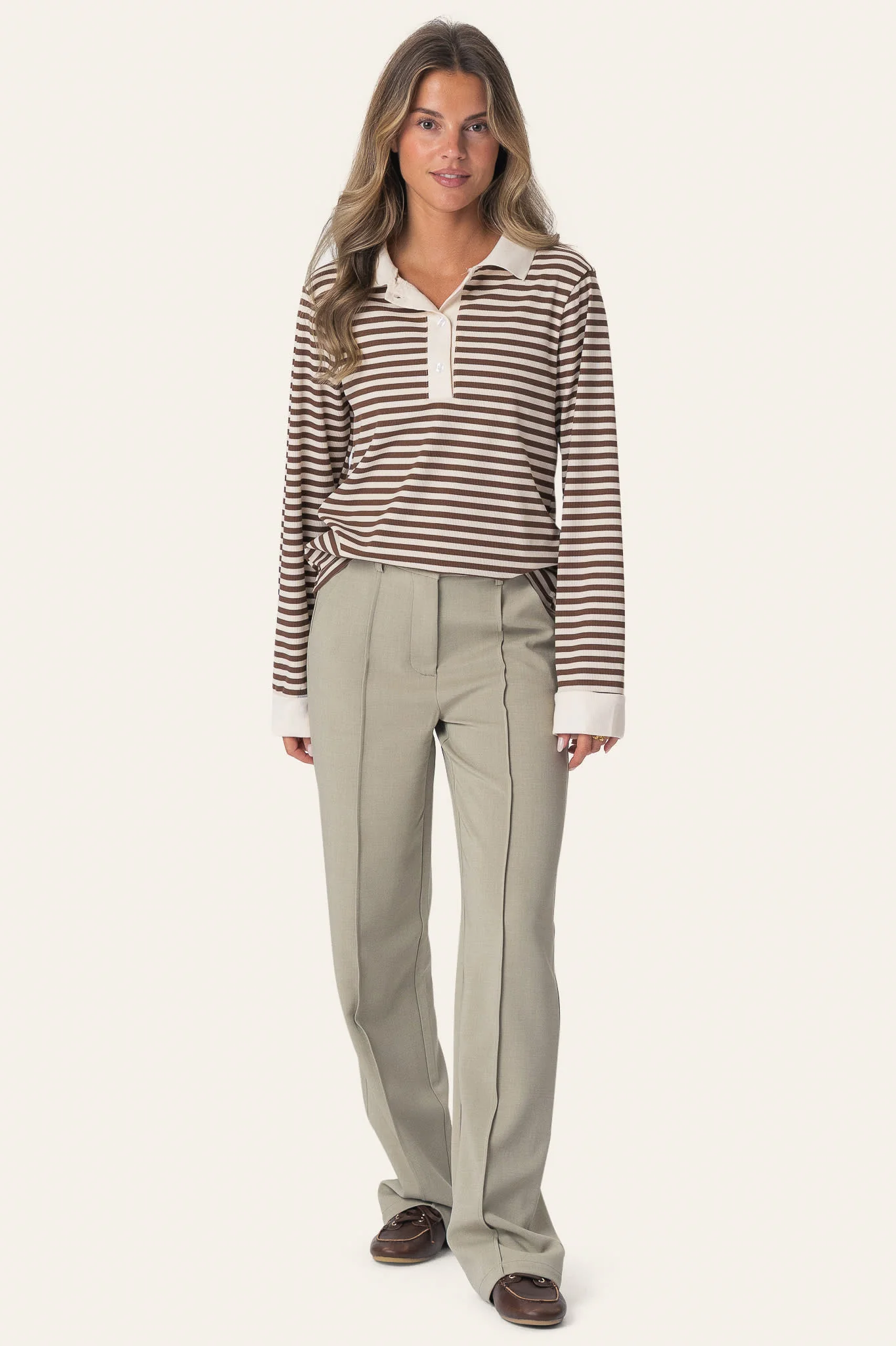CarlyIC Polo - Brown Stripes - Image 4