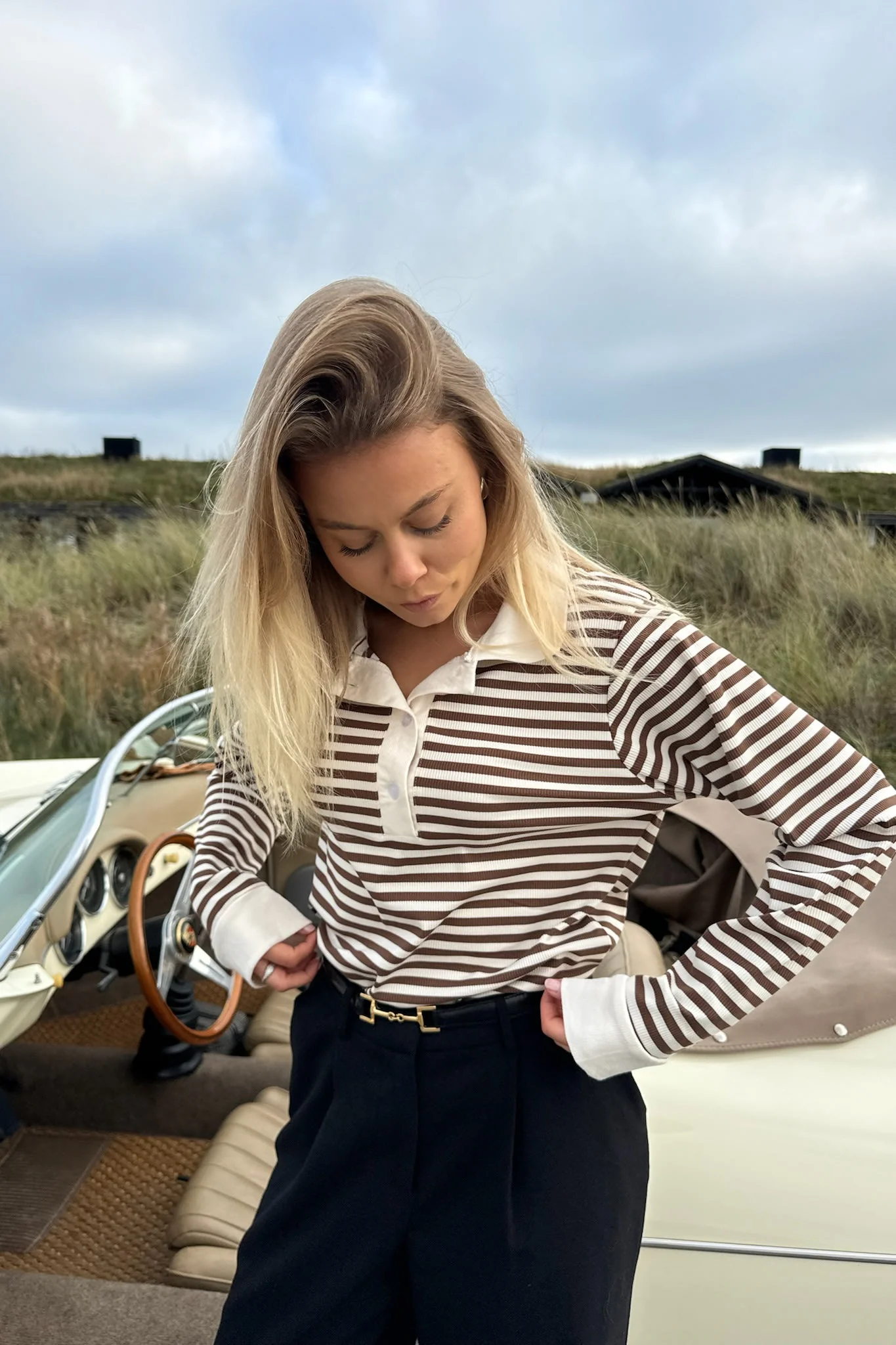 CarlyIC Polo - Brown Stripes - Image 5