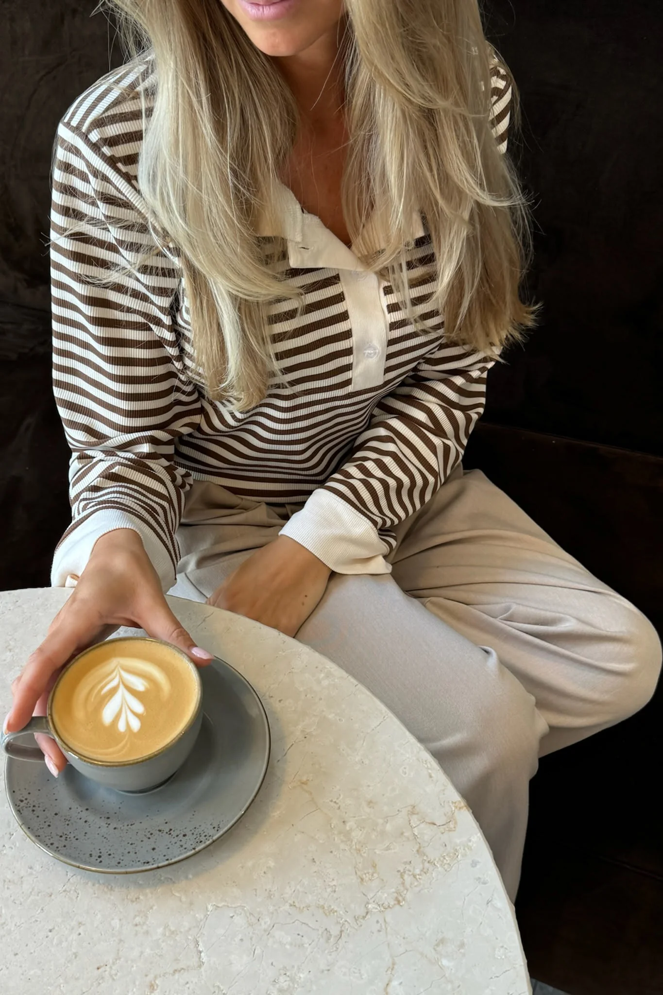 CarlyIC Polo - Brown Stripes - Image 8