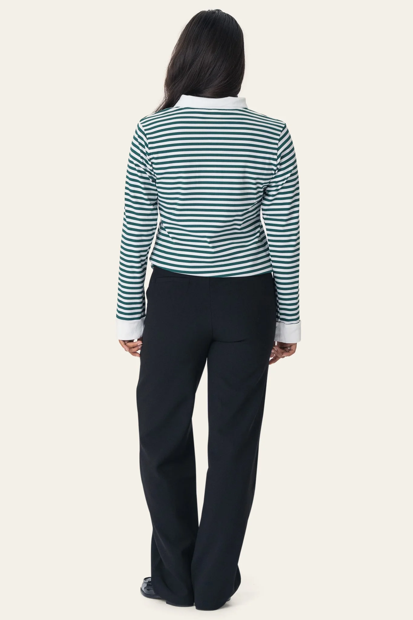 CarlyIC Polo - Green Stripes - Image 4