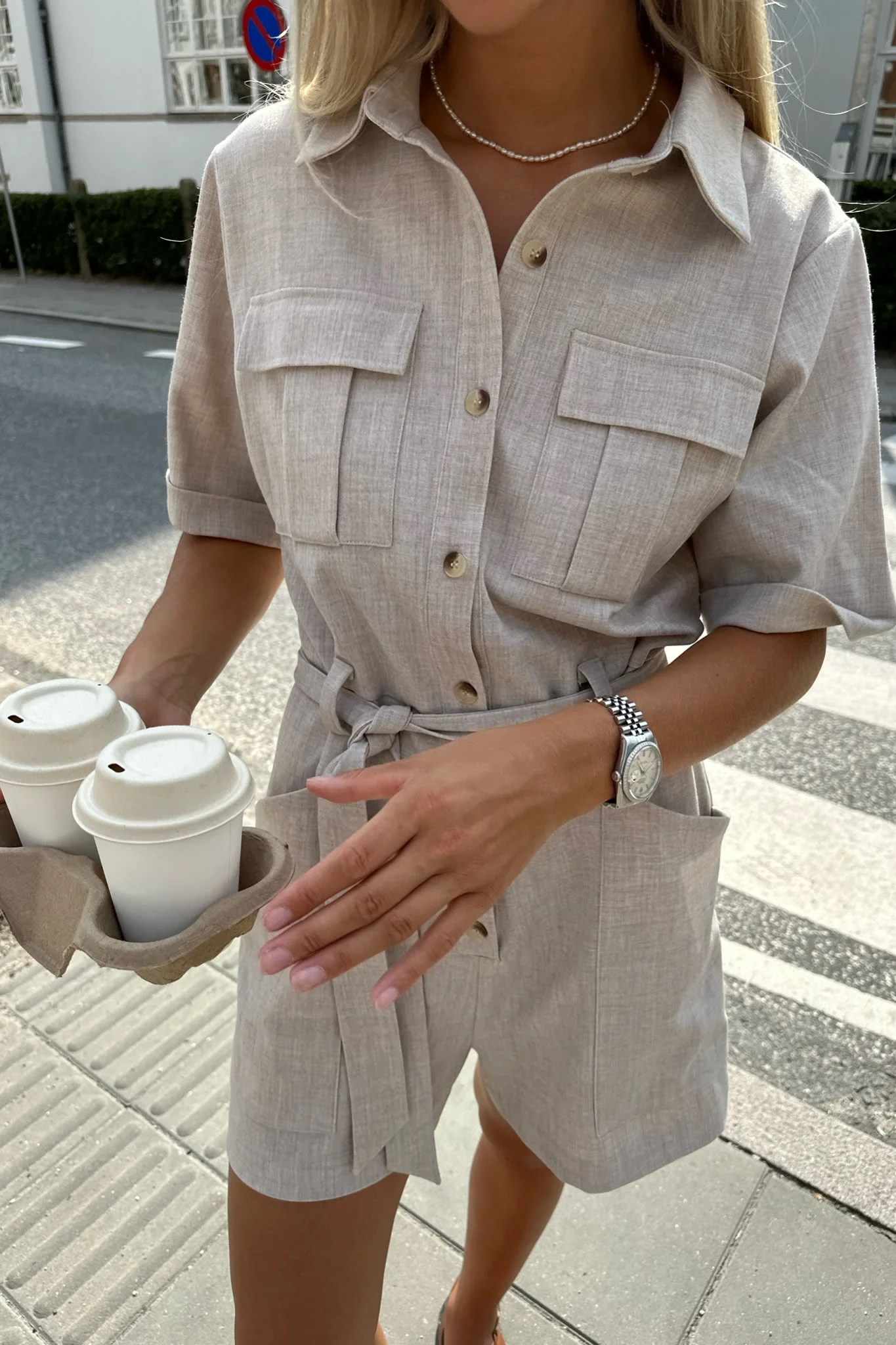 CelinaIC Jumpsuit - Beige - Image 2