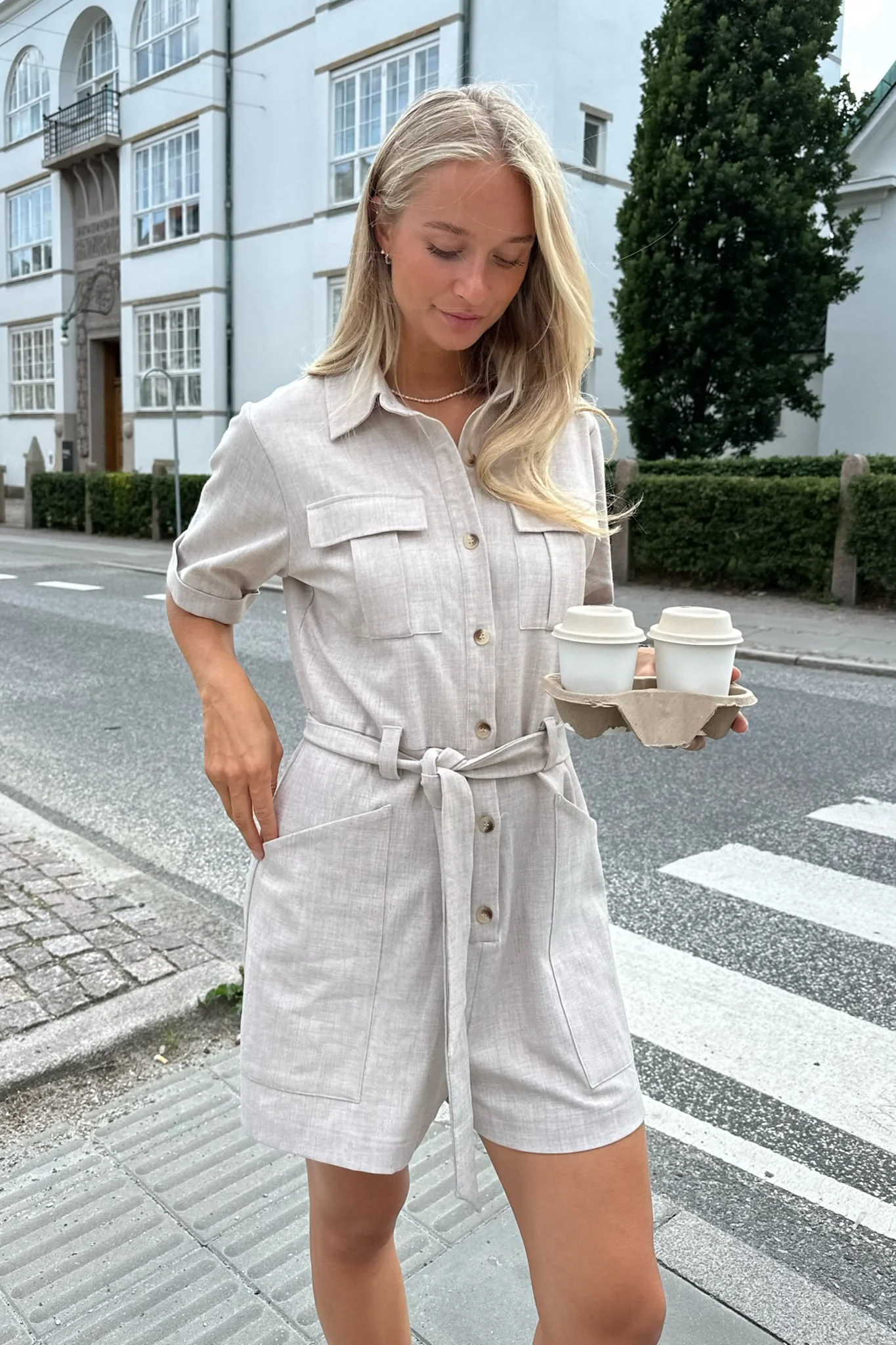 CelinaIC Jumpsuit - Beige - Image 3
