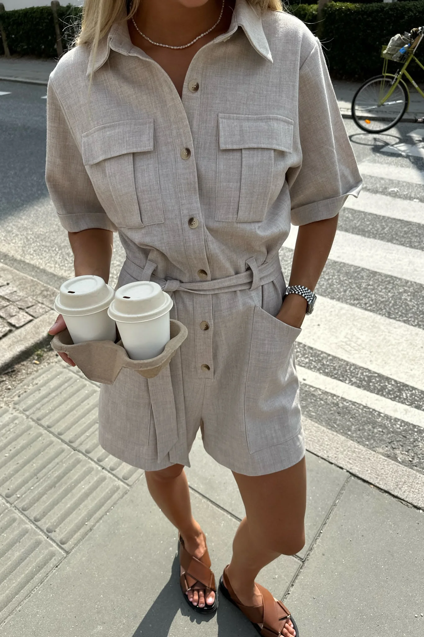 CelinaIC Jumpsuit - Beige - Image 6