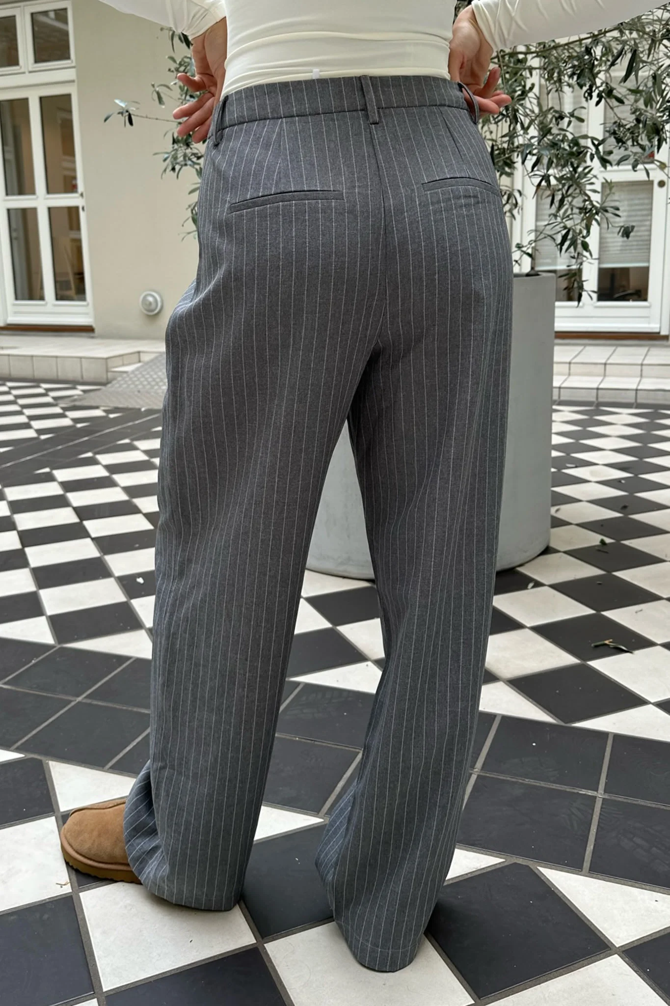 CelinaIC Pants - Grey Pinstripe - Image 8
