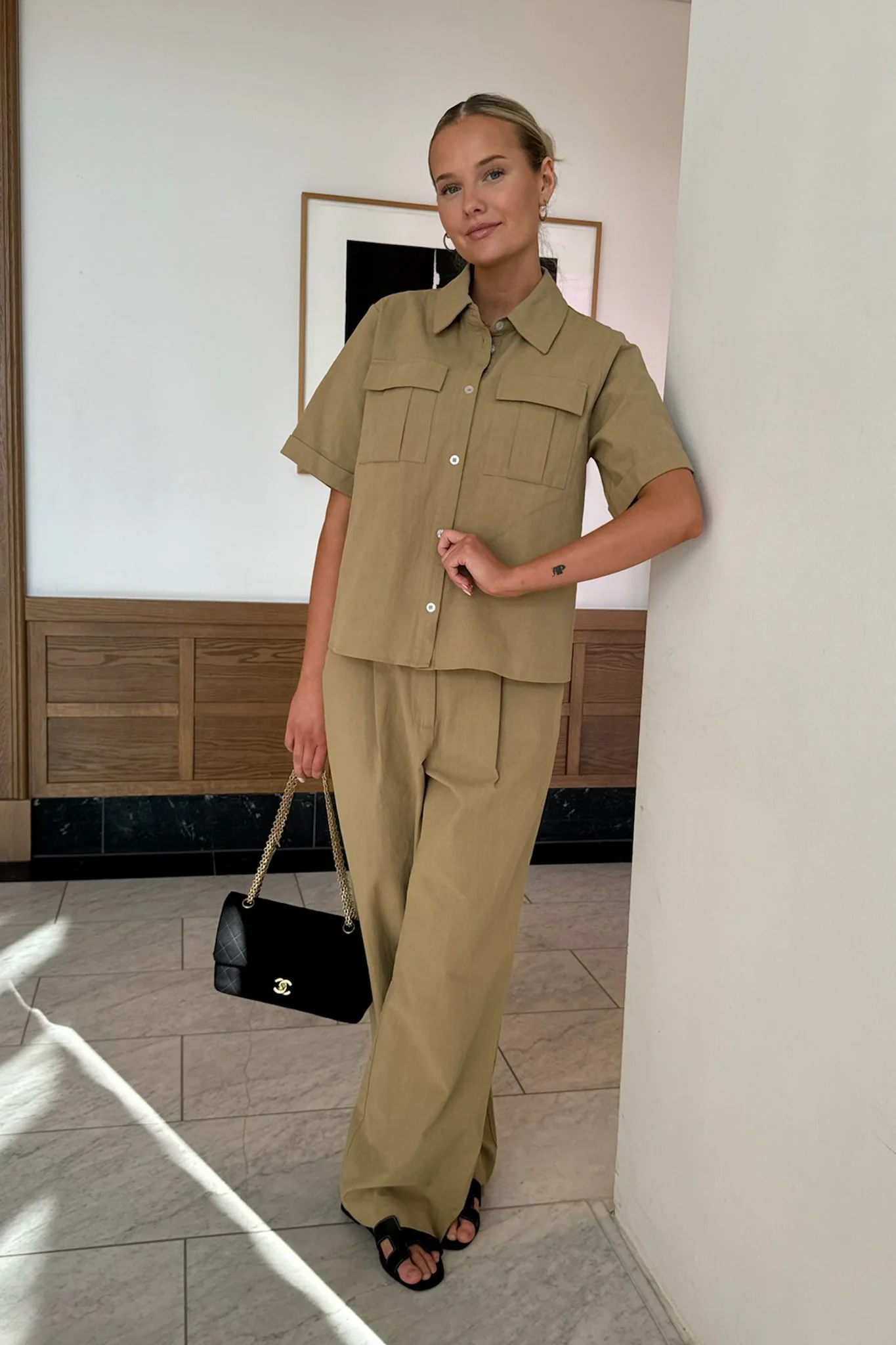 CelinaIC Pants - Light Khaki - Image 9
