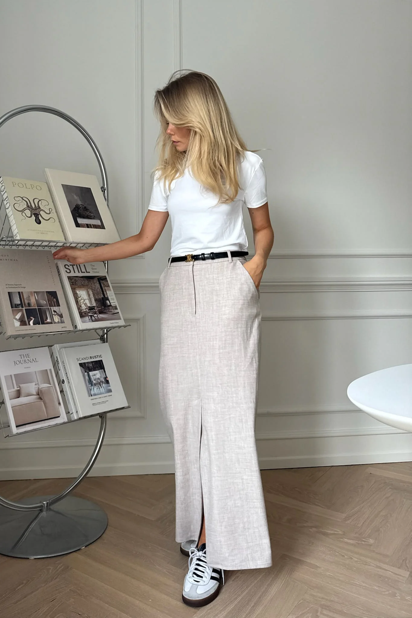 CelinaIC Long Skirt - Beige - Image 8
