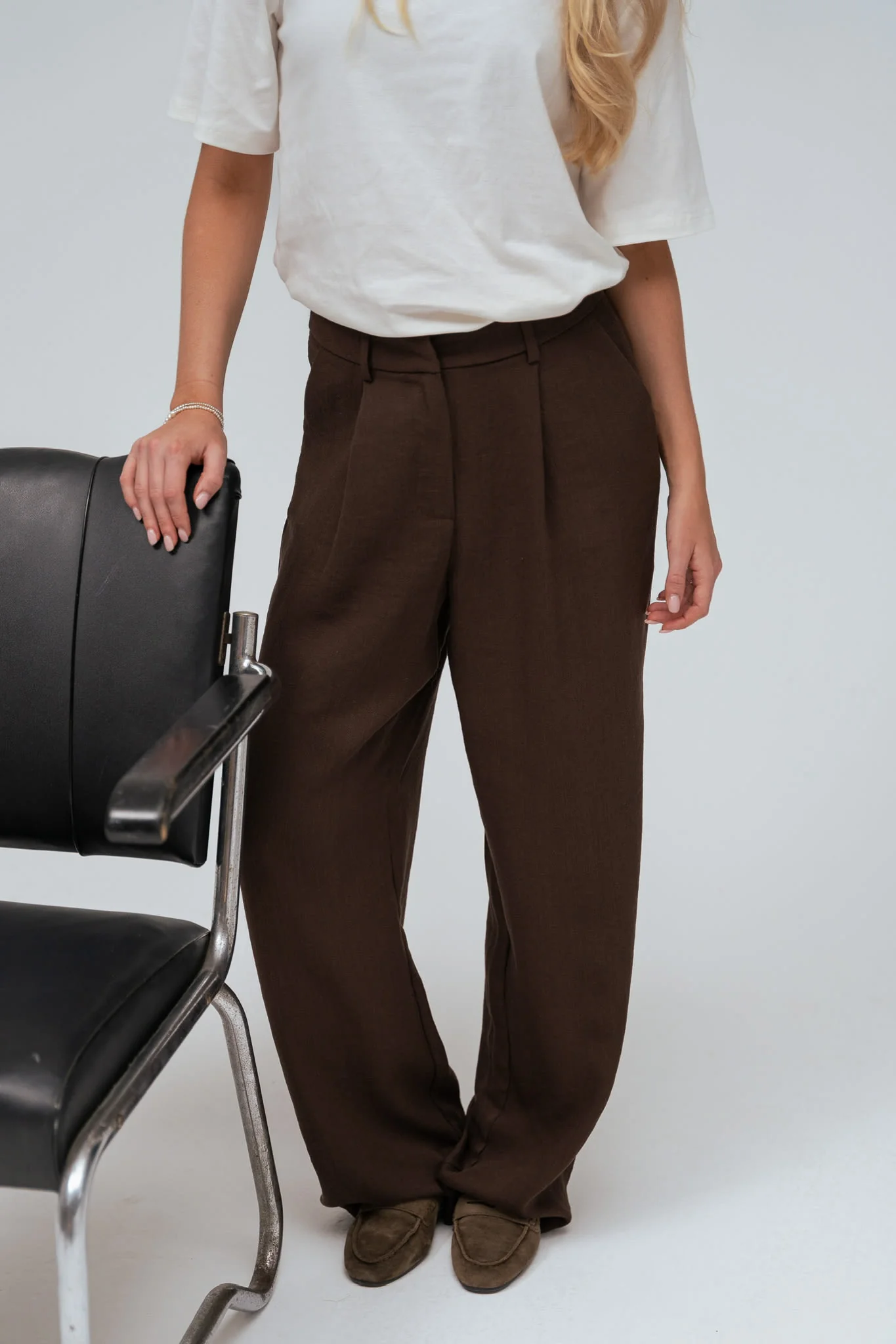 CelinaIC Pants - Dark Brown Texture - Image 7