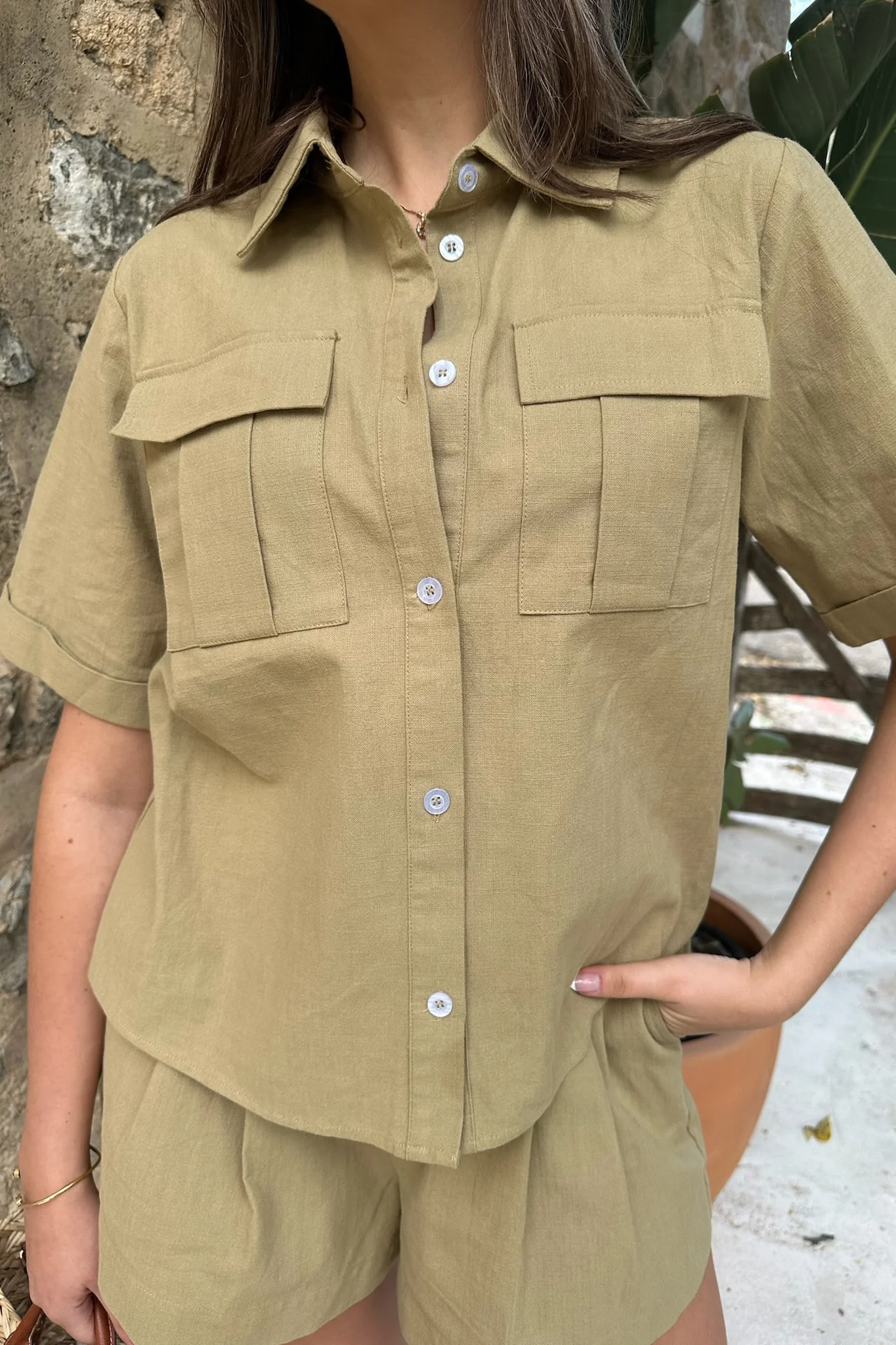 CelinaIC Shirt - Light Khaki - Image 5