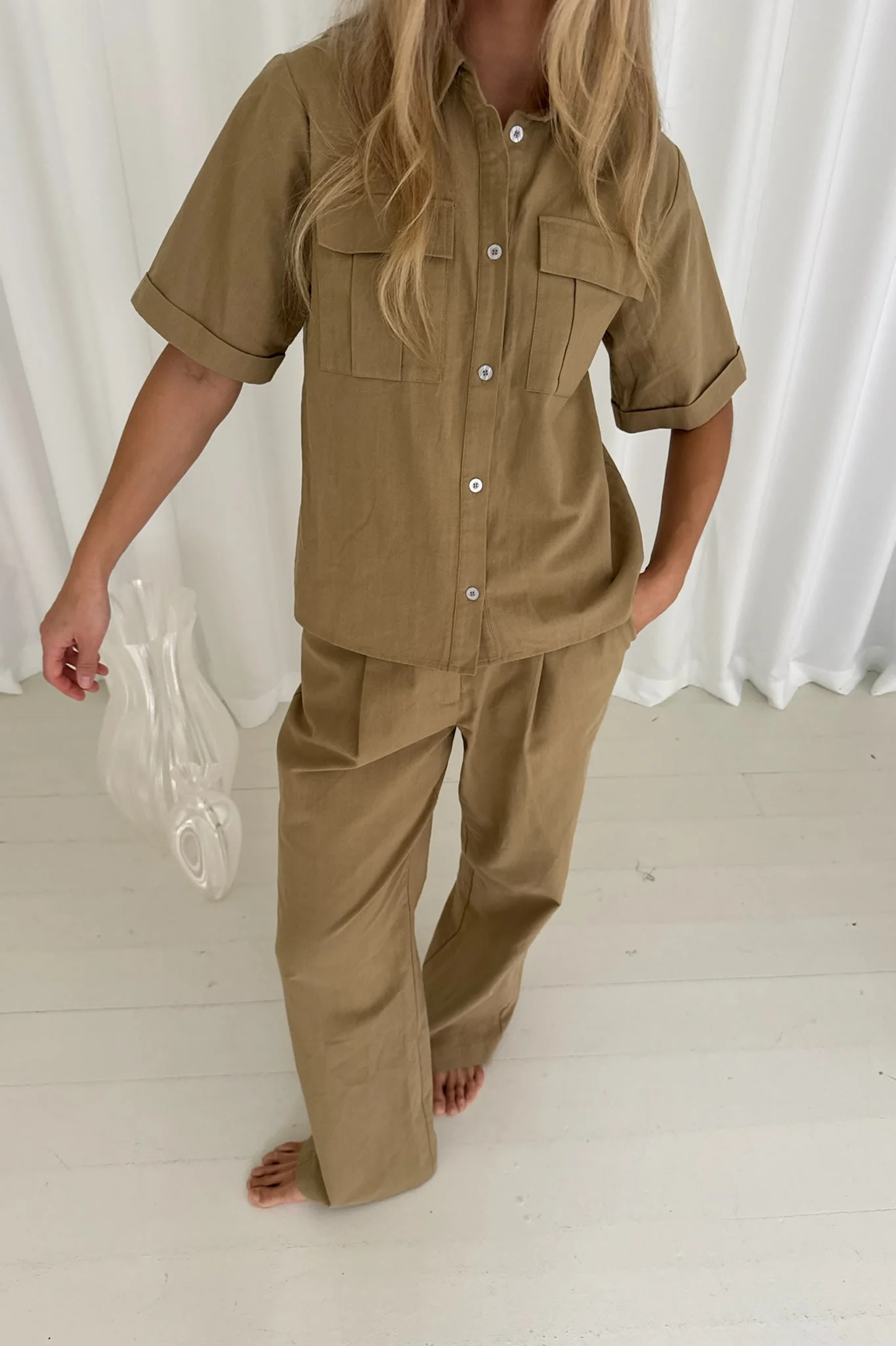 CelinaIC Shirt - Light Khaki - Image 8